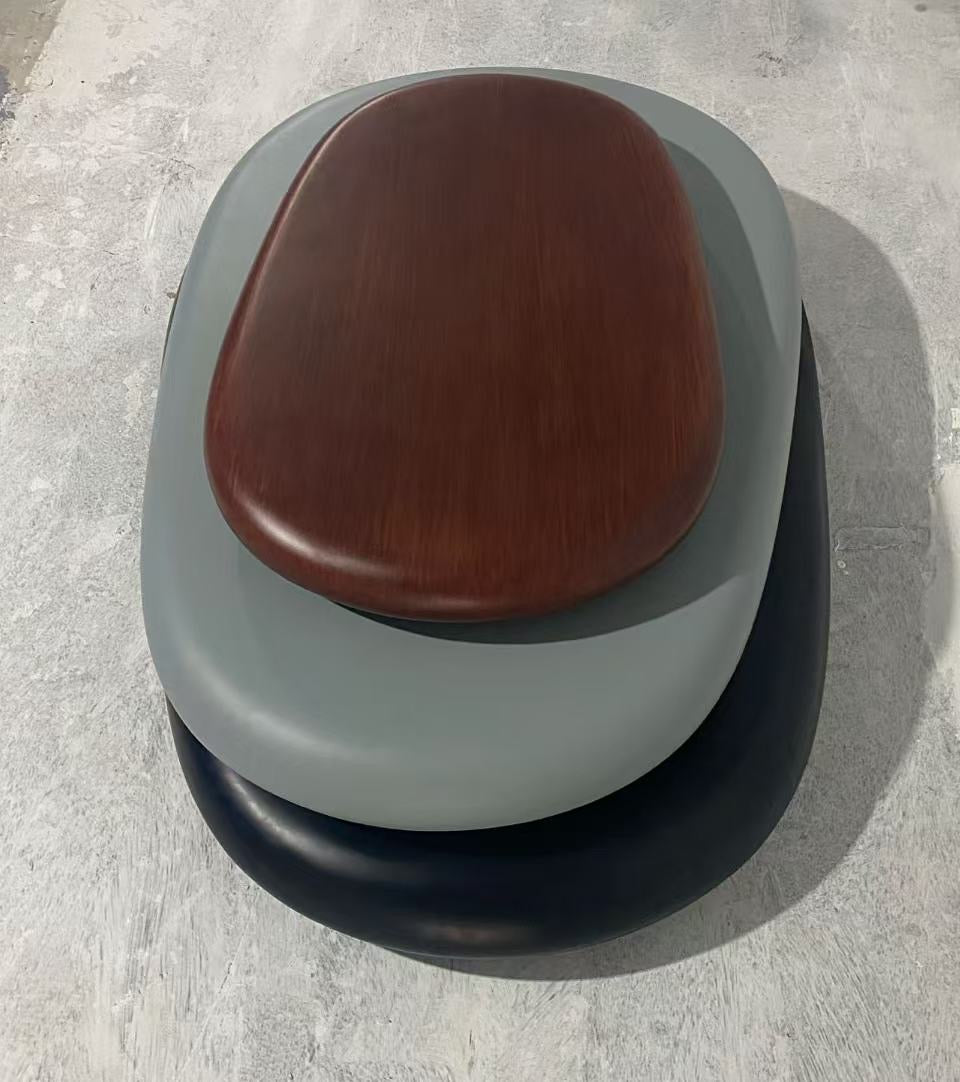 Galet Cocktail Table - Organic Pebble Rotating Lounge