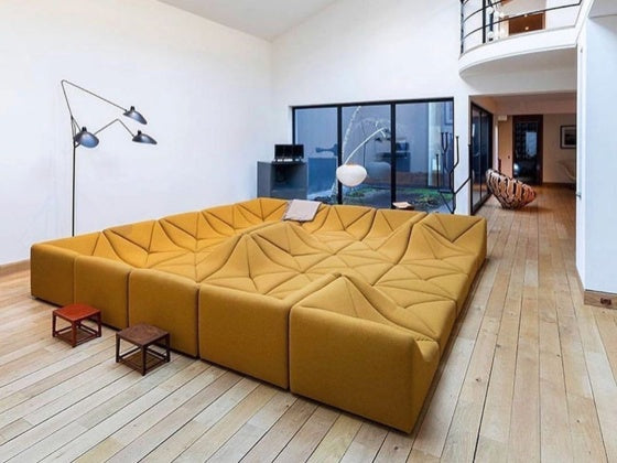 Large Sectional Modular Dune Sofa in the large living area