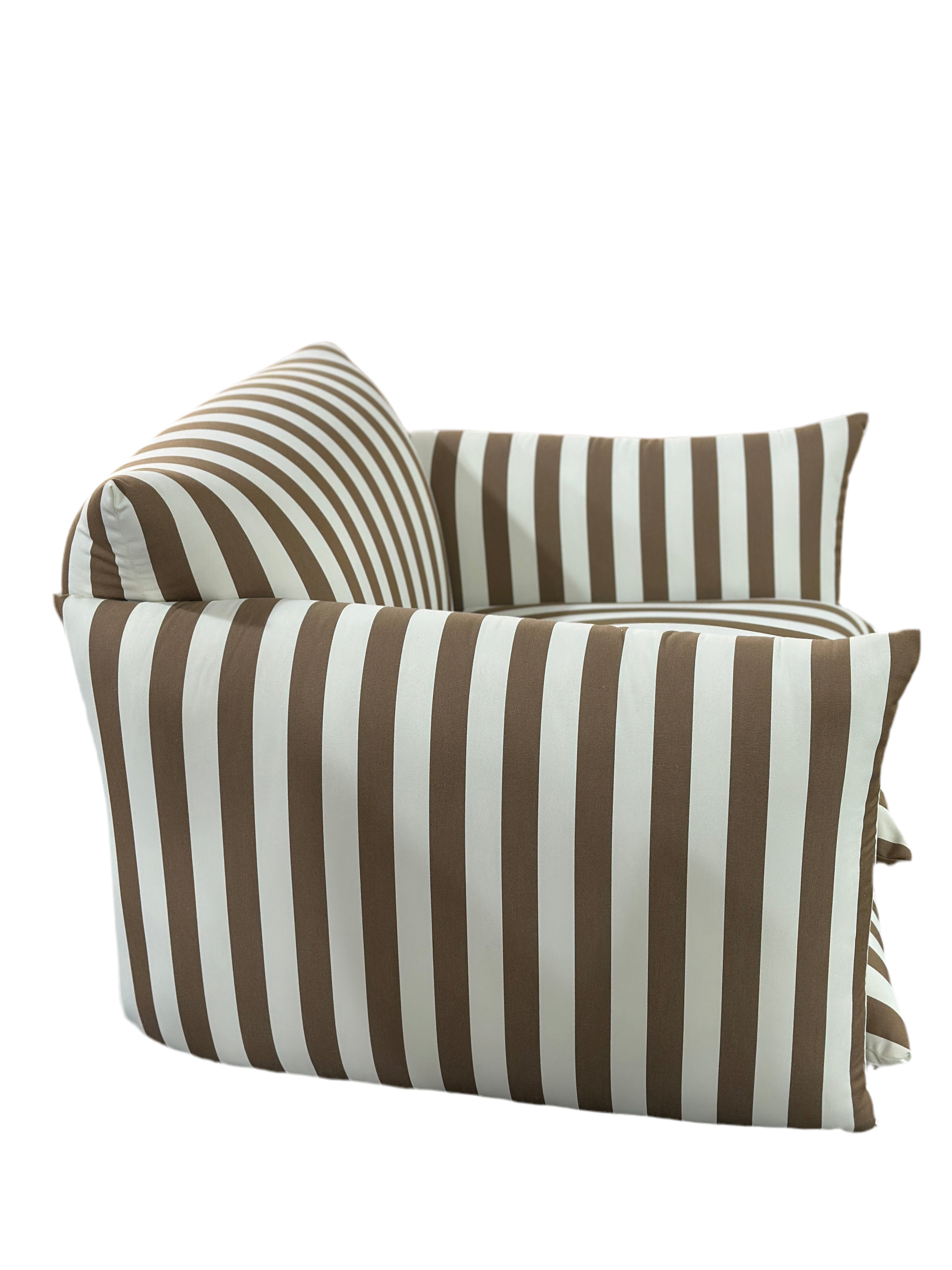 Hoxton Indoor/Outdoor Navy Stripe Lounge Chair