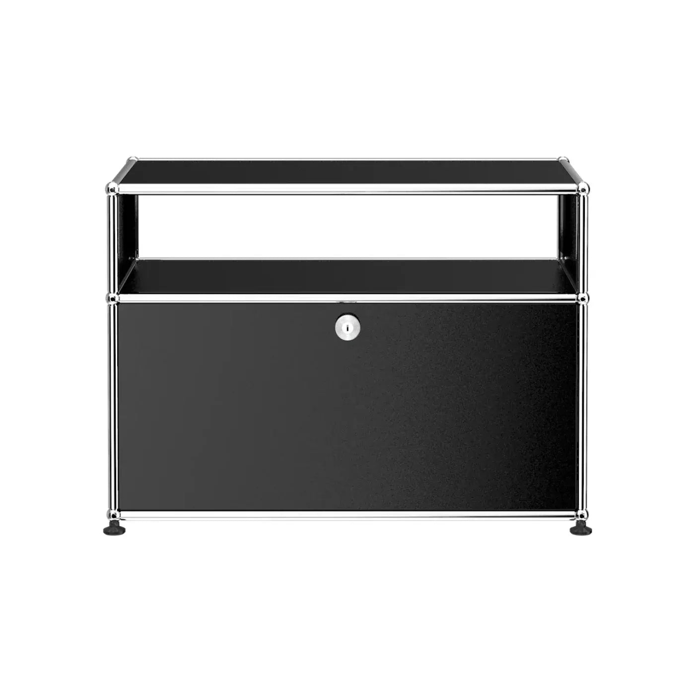 Contemporary modular storage cabinet in sleek black