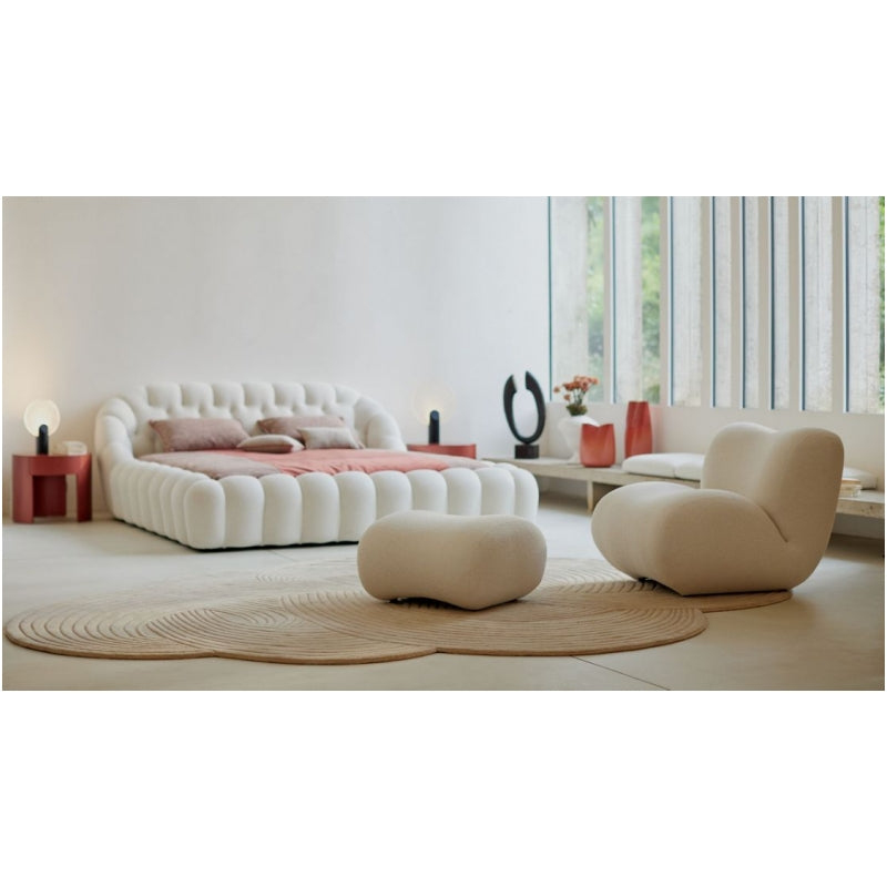HUBBA Armchair, Ecru Fabric