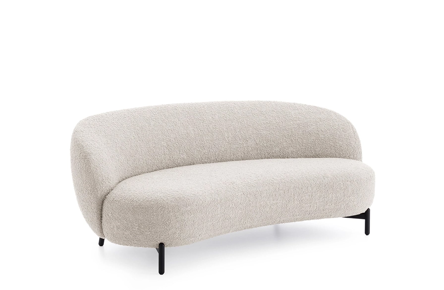 Kartell Lunam Sofa in White Bouclé Fabric - Mid Century Modern Living Space Sofa