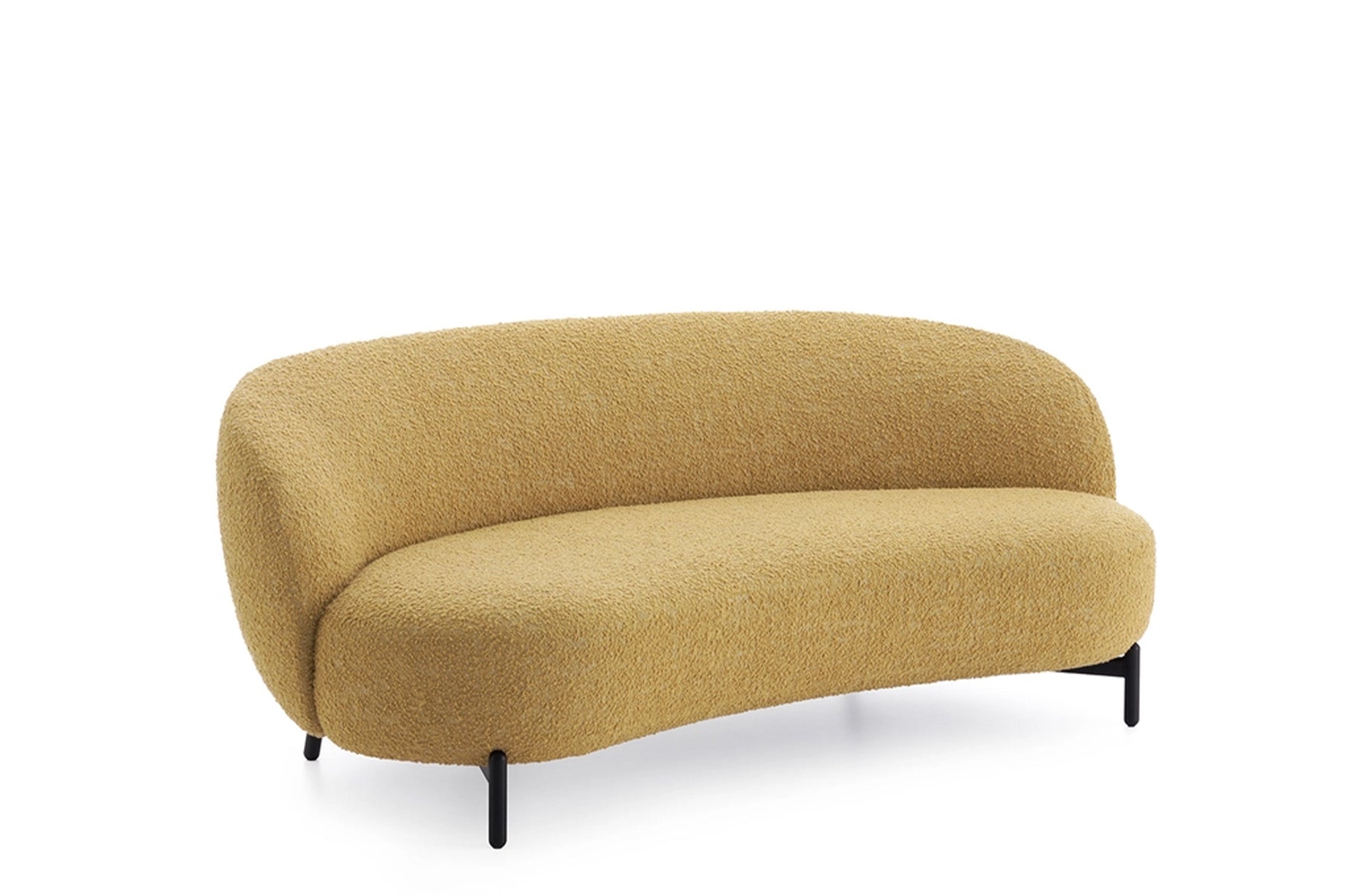 Kartell Lunam Sofa Upholstered in Textured Mélange Fabric - Stylish Mid Century Design