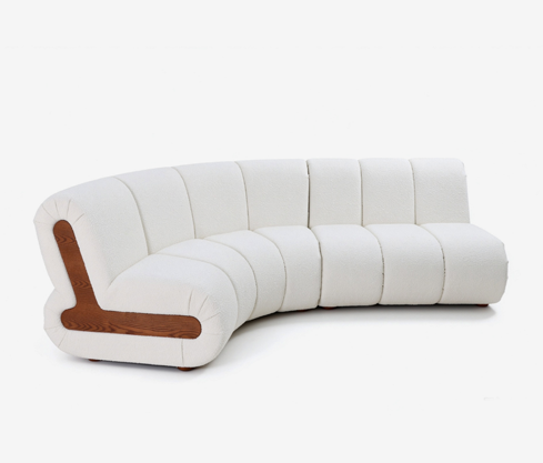 Custom Sassari & Noelle Inspired Curved Sectional | Premium Channel-Tufted Modular Living Room Sofa