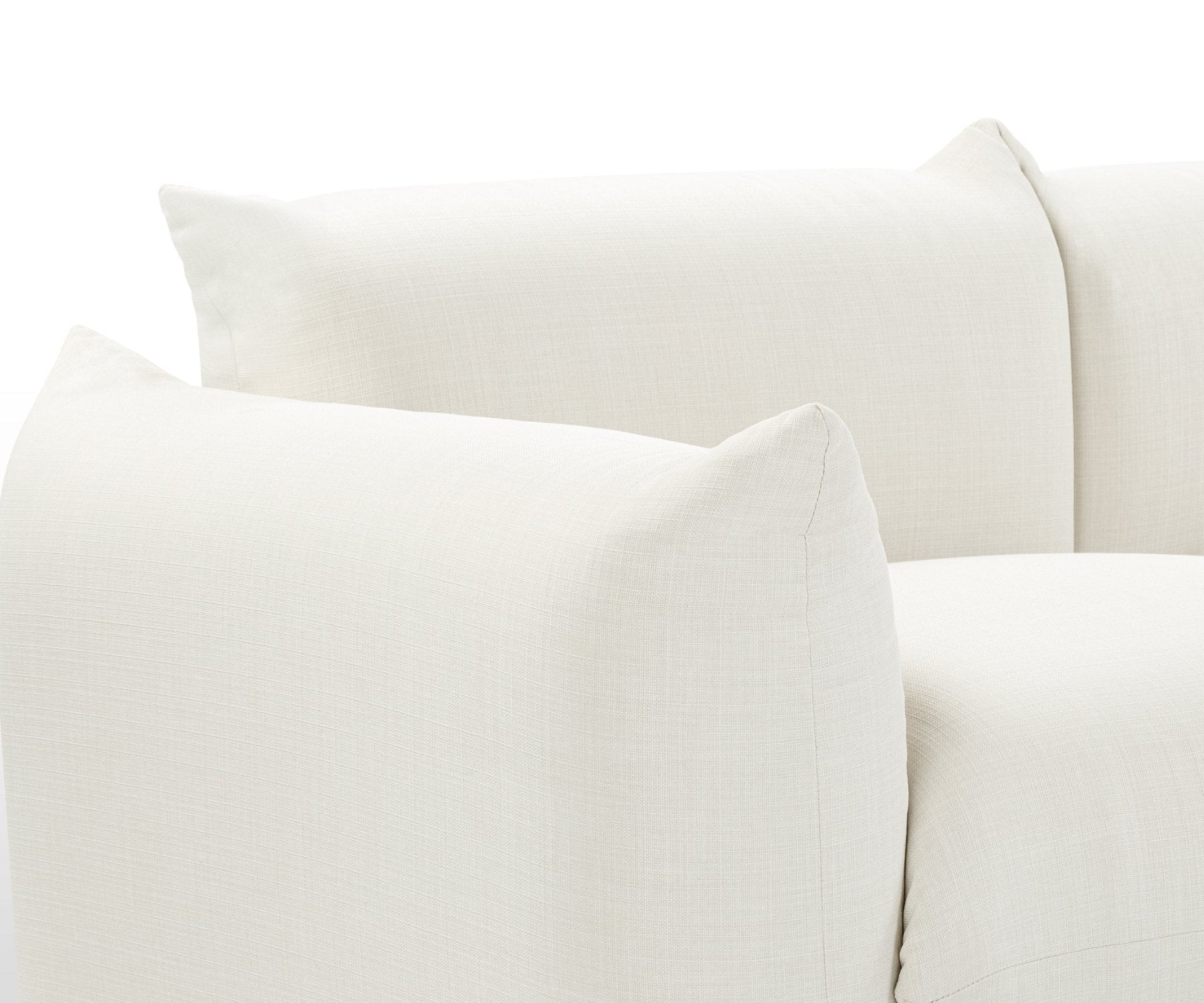 Linen Sofa Marenco, offering deep comfort enveloped in stylish linen upholstery.