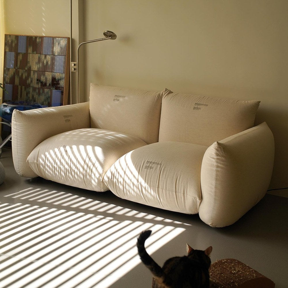 Modern Marenco couch, providing a sophisticated focal point for your living room.