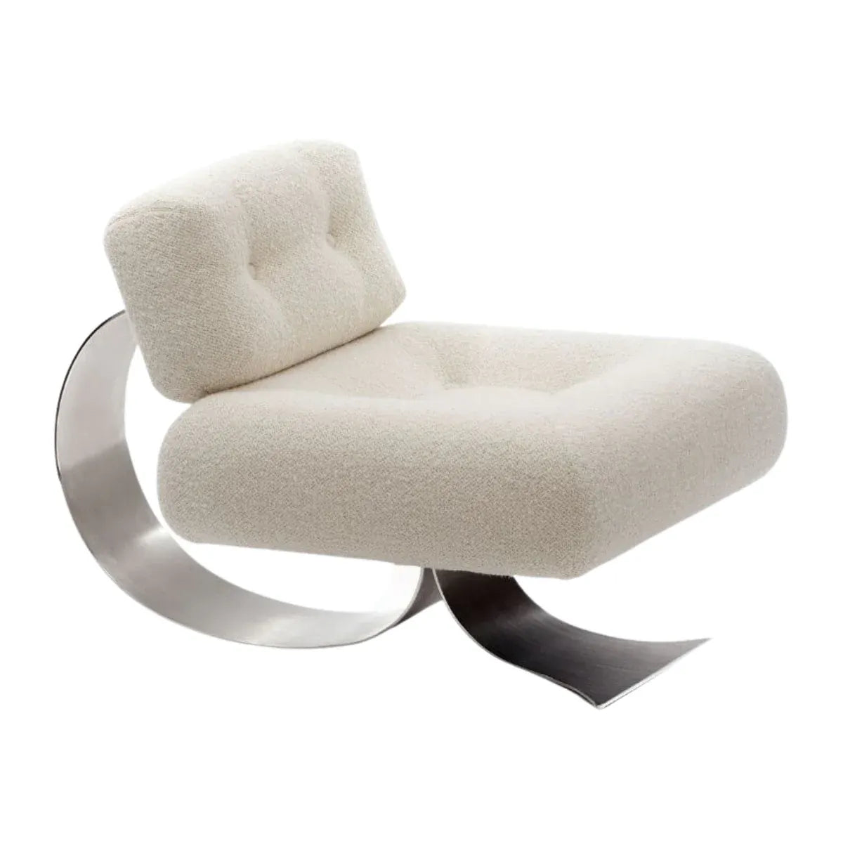 Comfortable Niemeyer Alta Lounge Chair with stainless steel frame