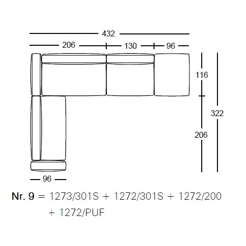 Contemporary design of Pianoalto Zanotta Sofa