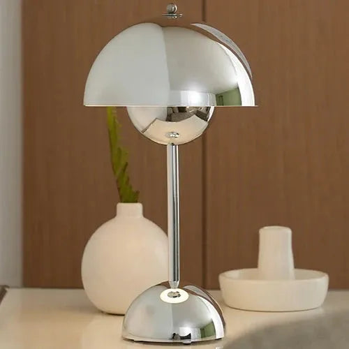 High-quality recycled plastic Scandi mushroom desk lamp