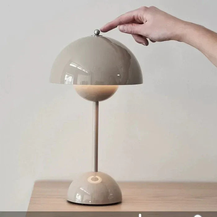 Chic Scandinavian bedside lamp enhancing room aesthetics