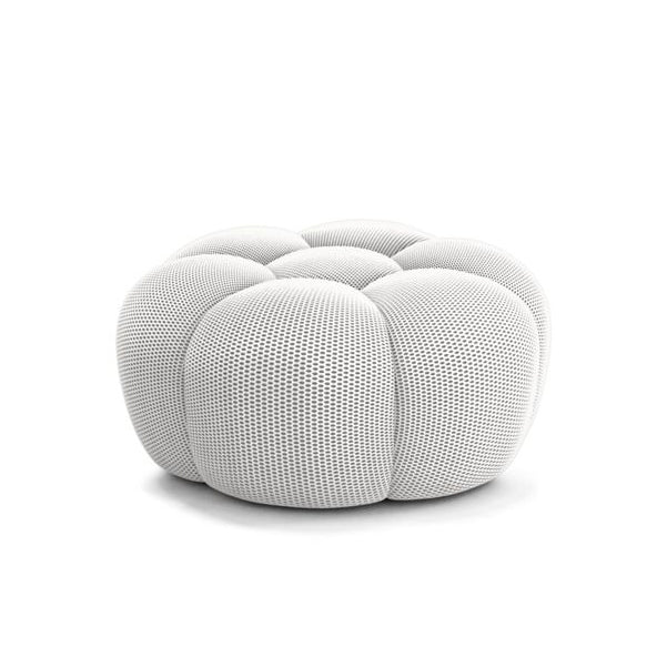 Stylish and functional living room with Pierre Paulin's Bubble Sofa Ottoman, adding a touch of whimsy.