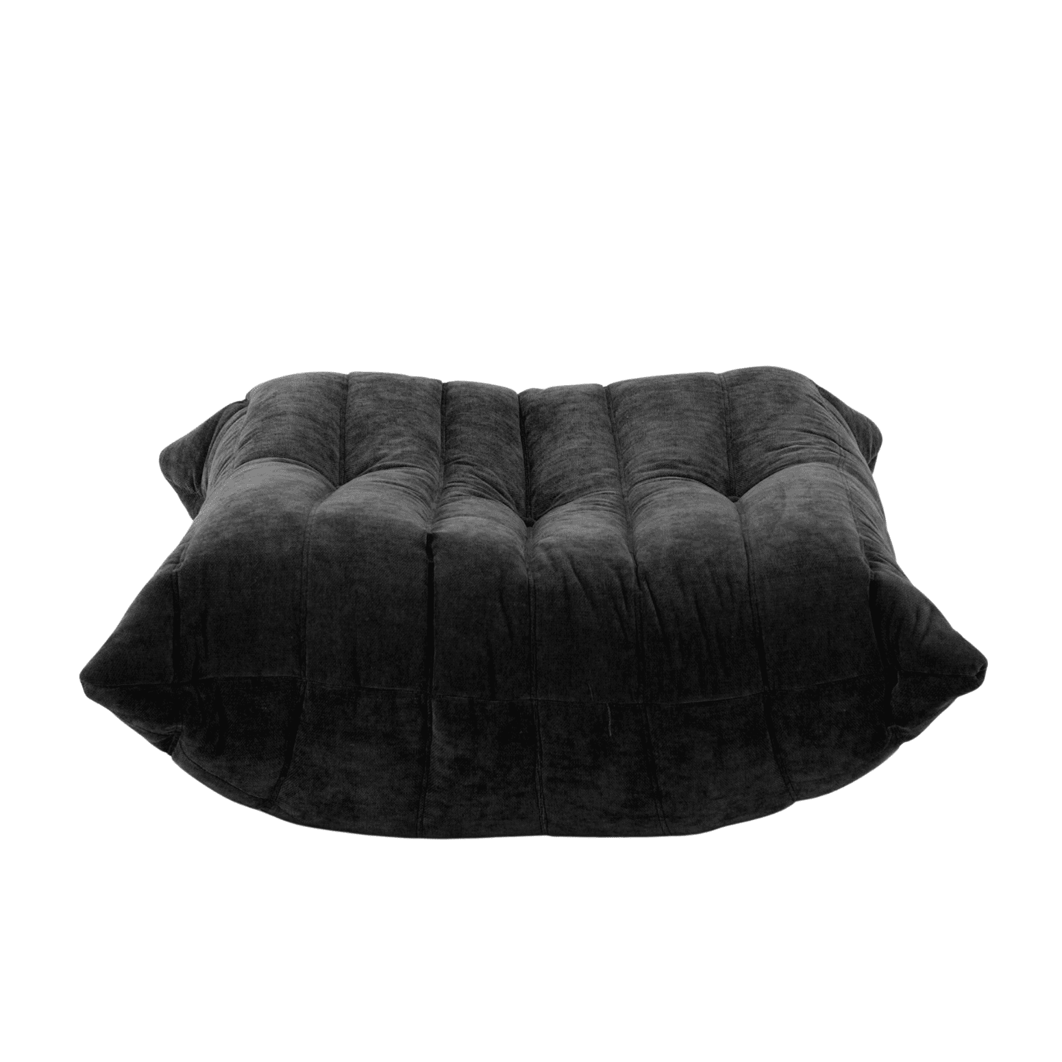 Stylish Togo couch with ottoman, blending functionality with modern design aesthetics.