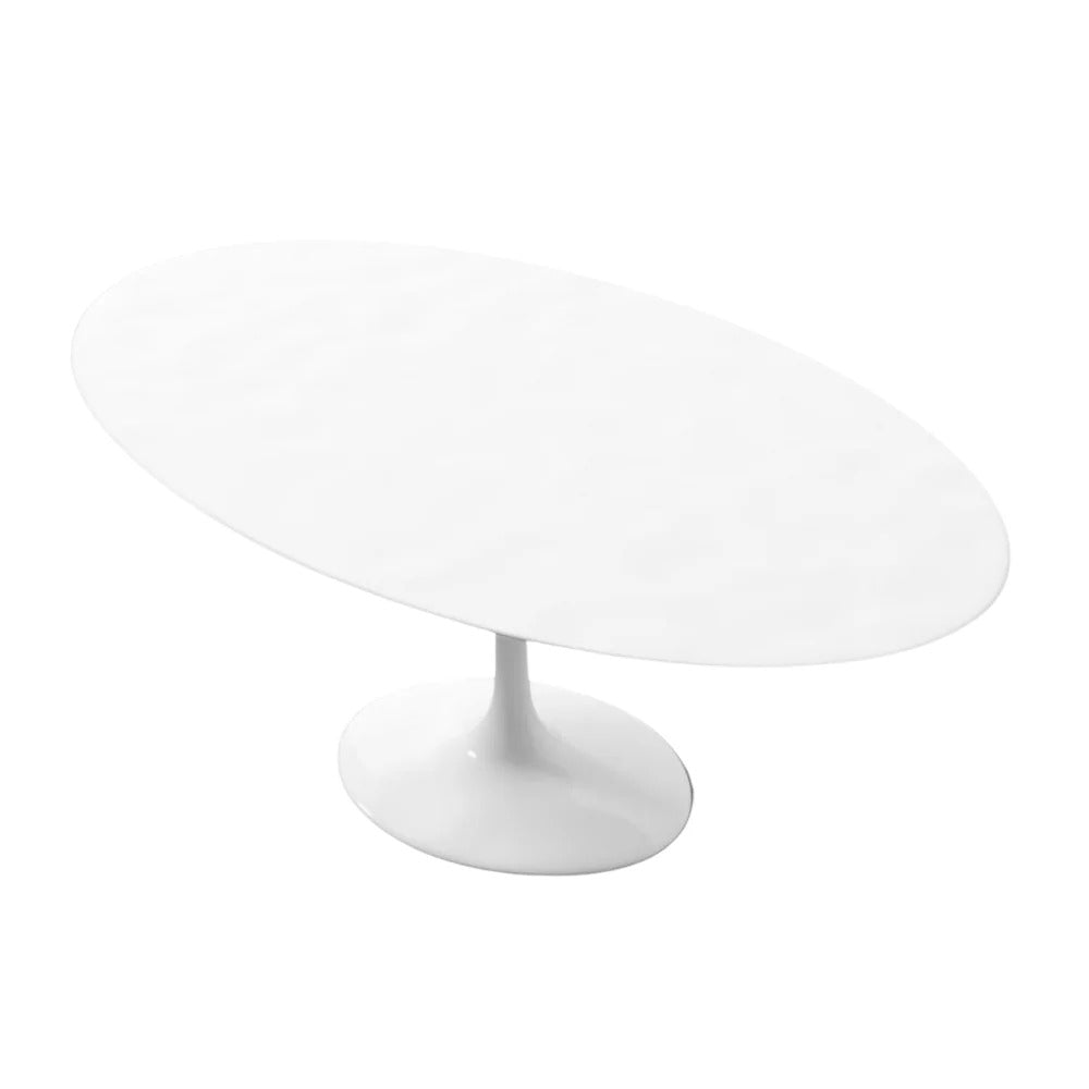 Modern Tulip Table Oval showcasing sleek pedestal base