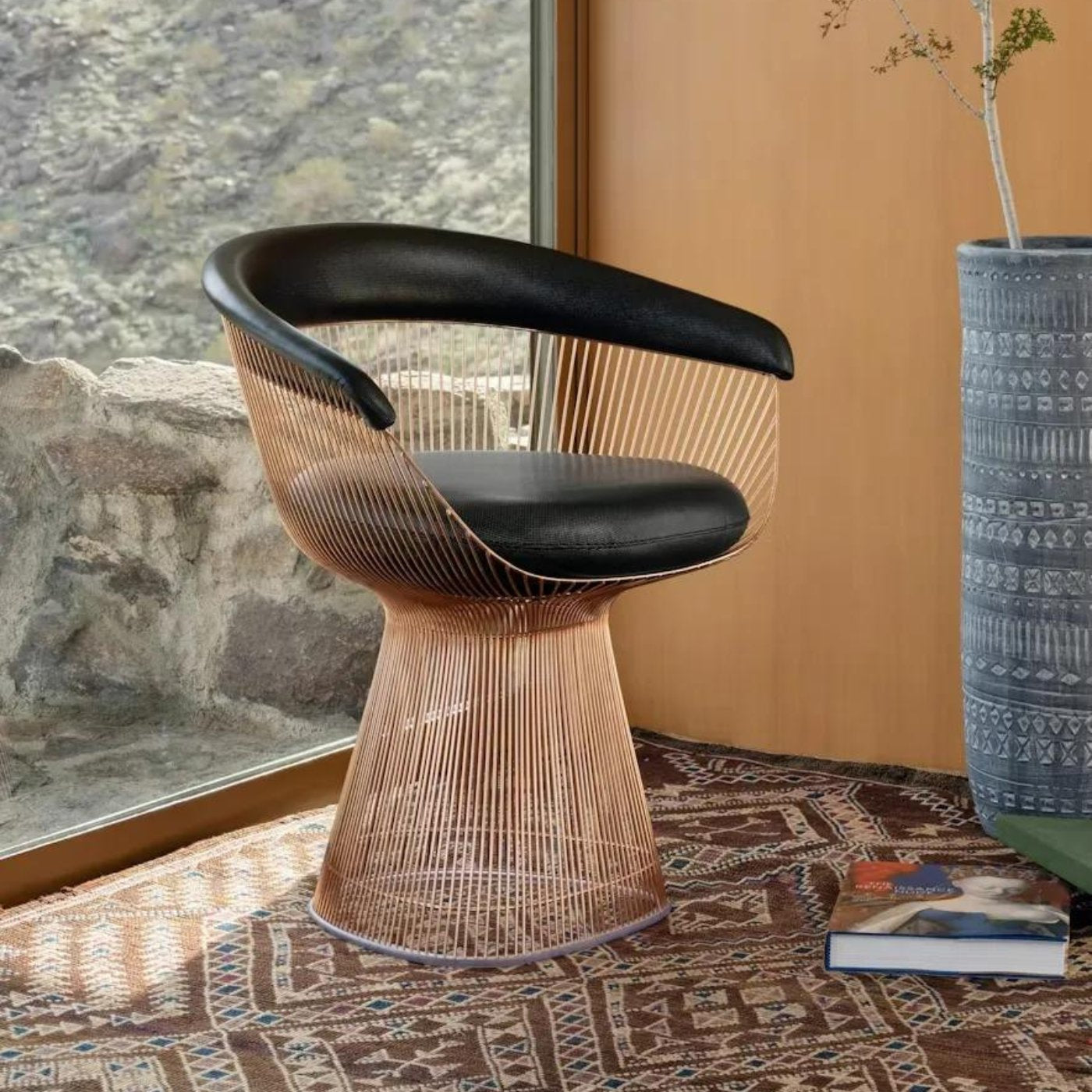 Designer Platner style chair, a standout piece for contemporary spaces.