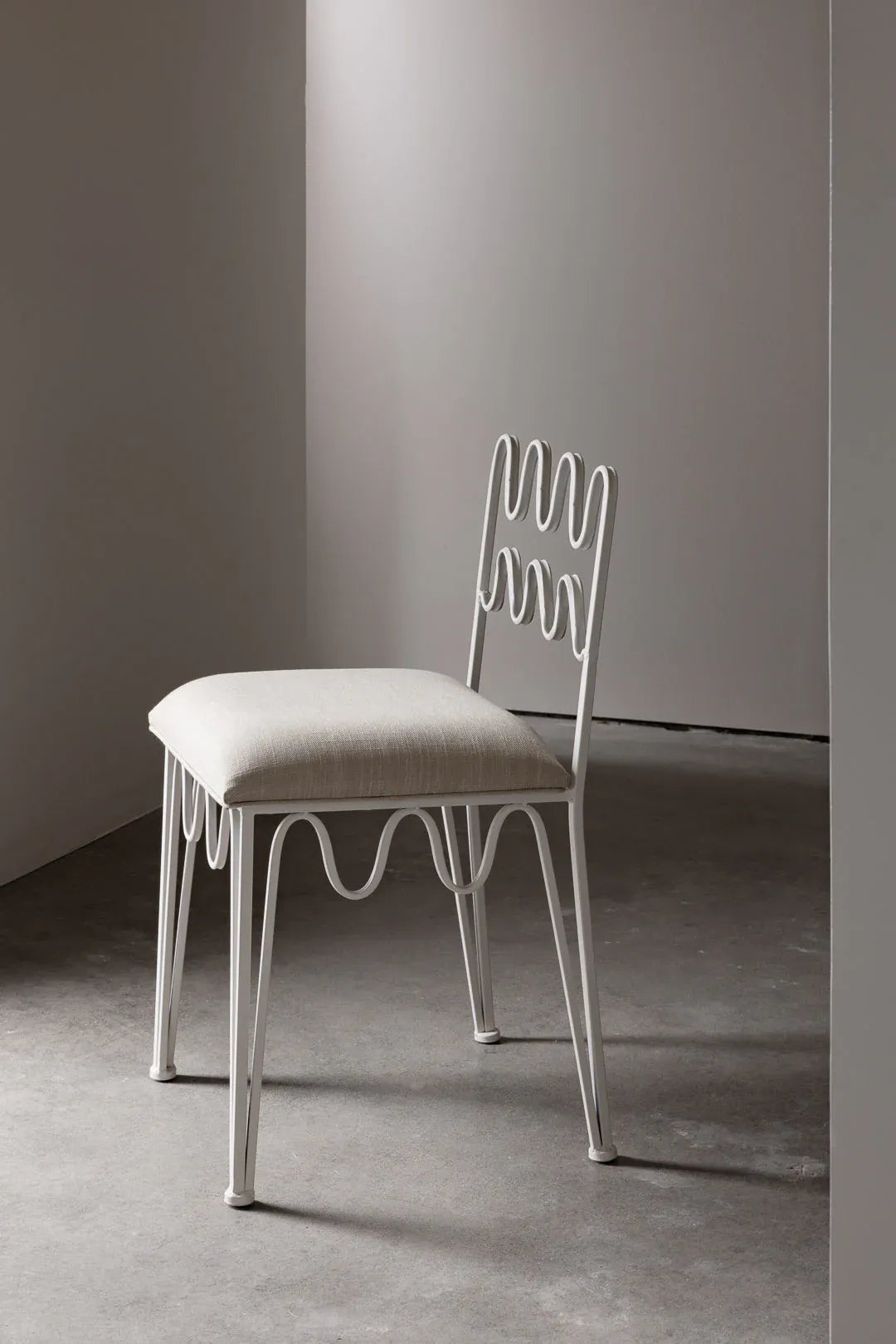 Sophisticated Wave Chair Ivory, a limited-run design by Rachel Donath.