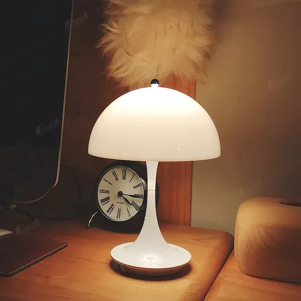 Adjustable brightness LED mushroom lamp for bedside table