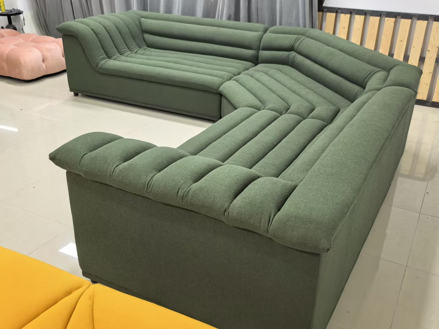 Float Sectional Sofa Square U Shape