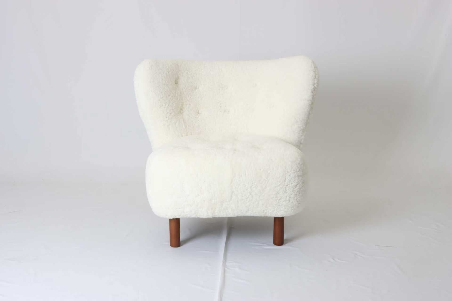 Petra Chair, Natural Luxe Sheepskin