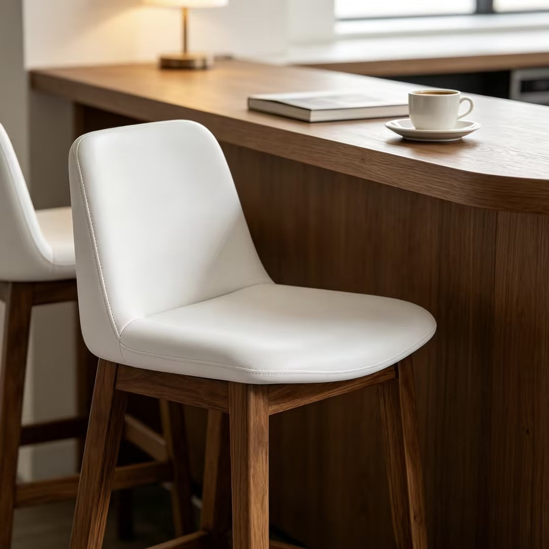 Aubrey Leather Counter Stool