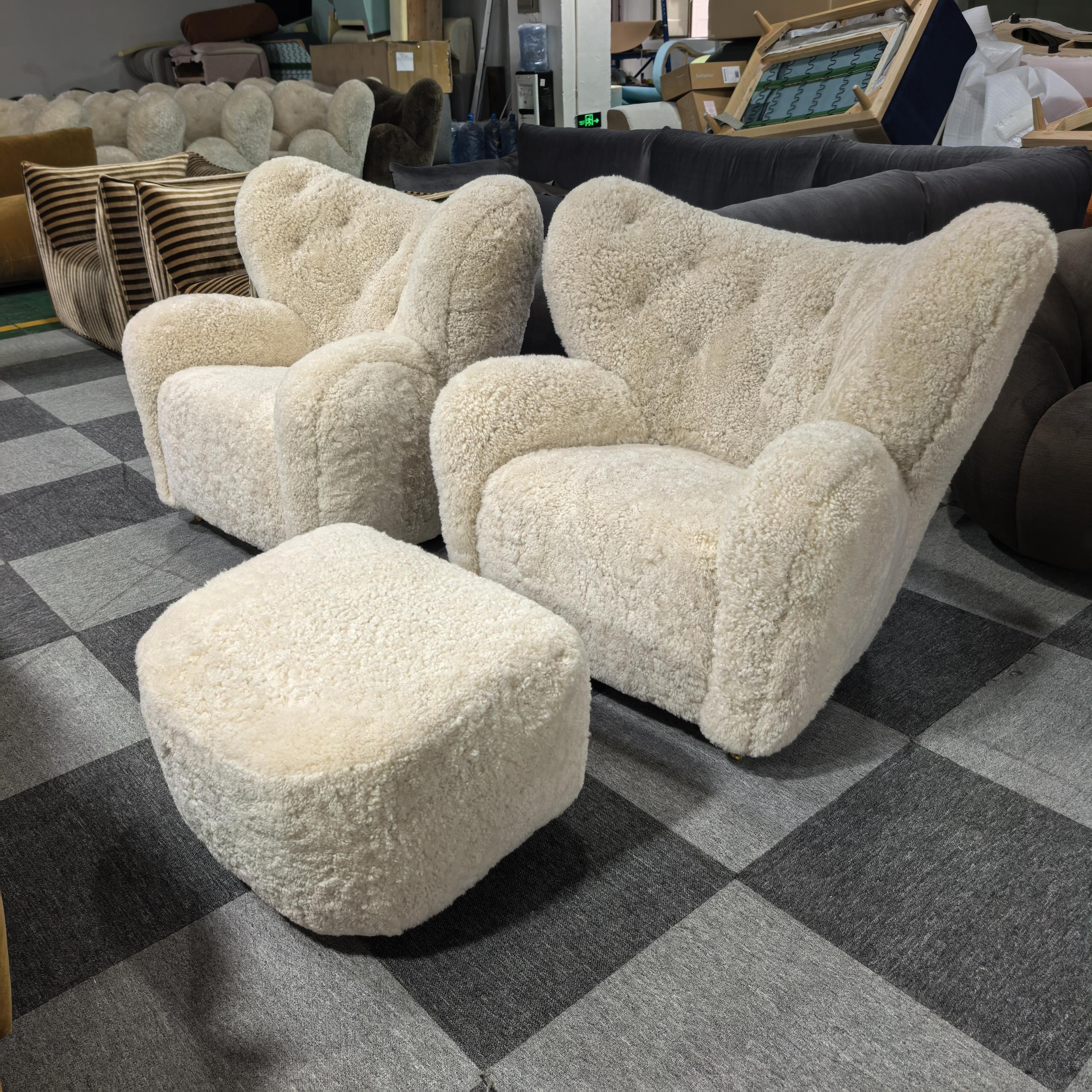 Yeti Armchair in Natural Sheepskin