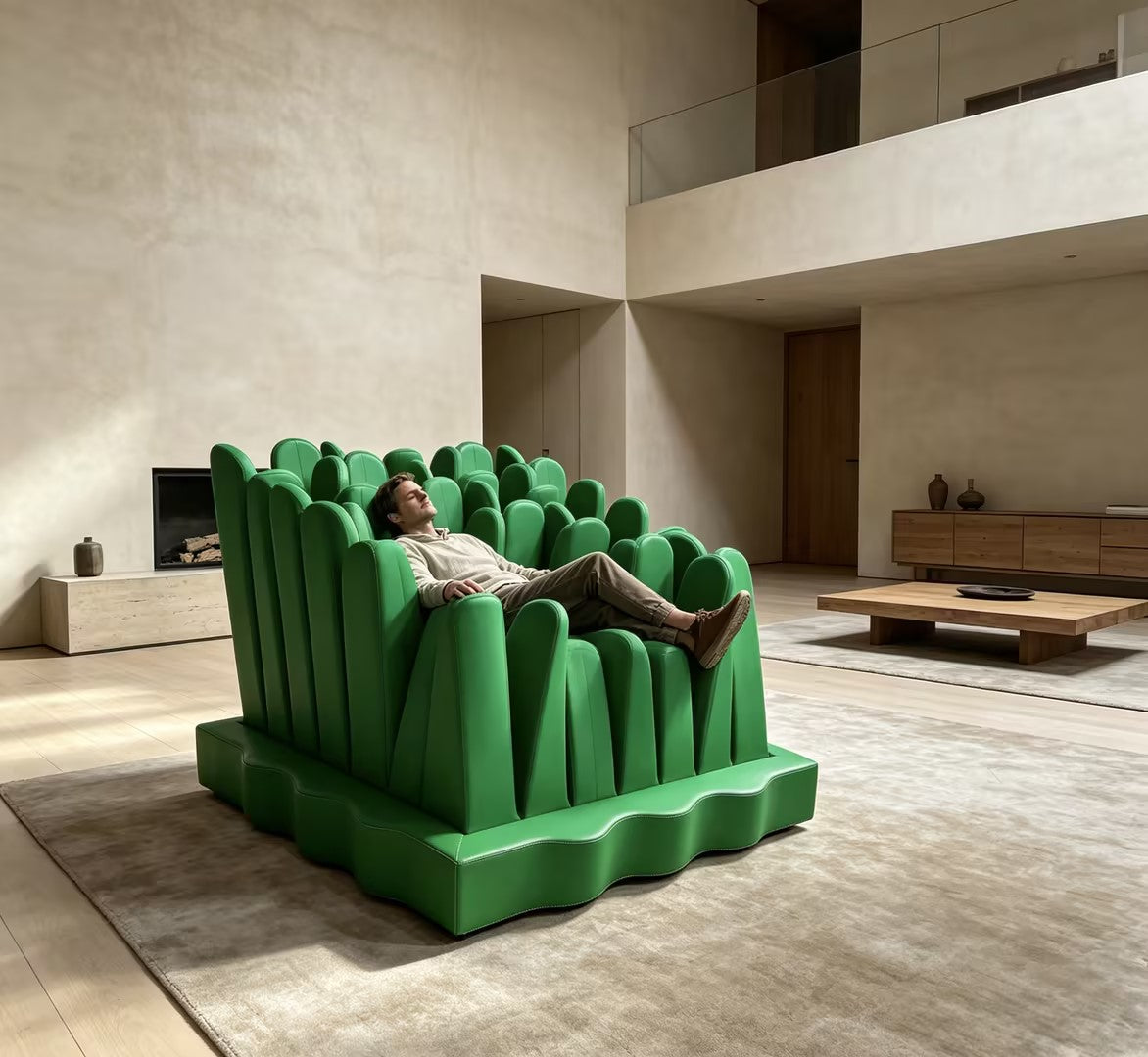 Avant-Garde Pop Art Pratone Lounge Chair Giant Grass Daybed