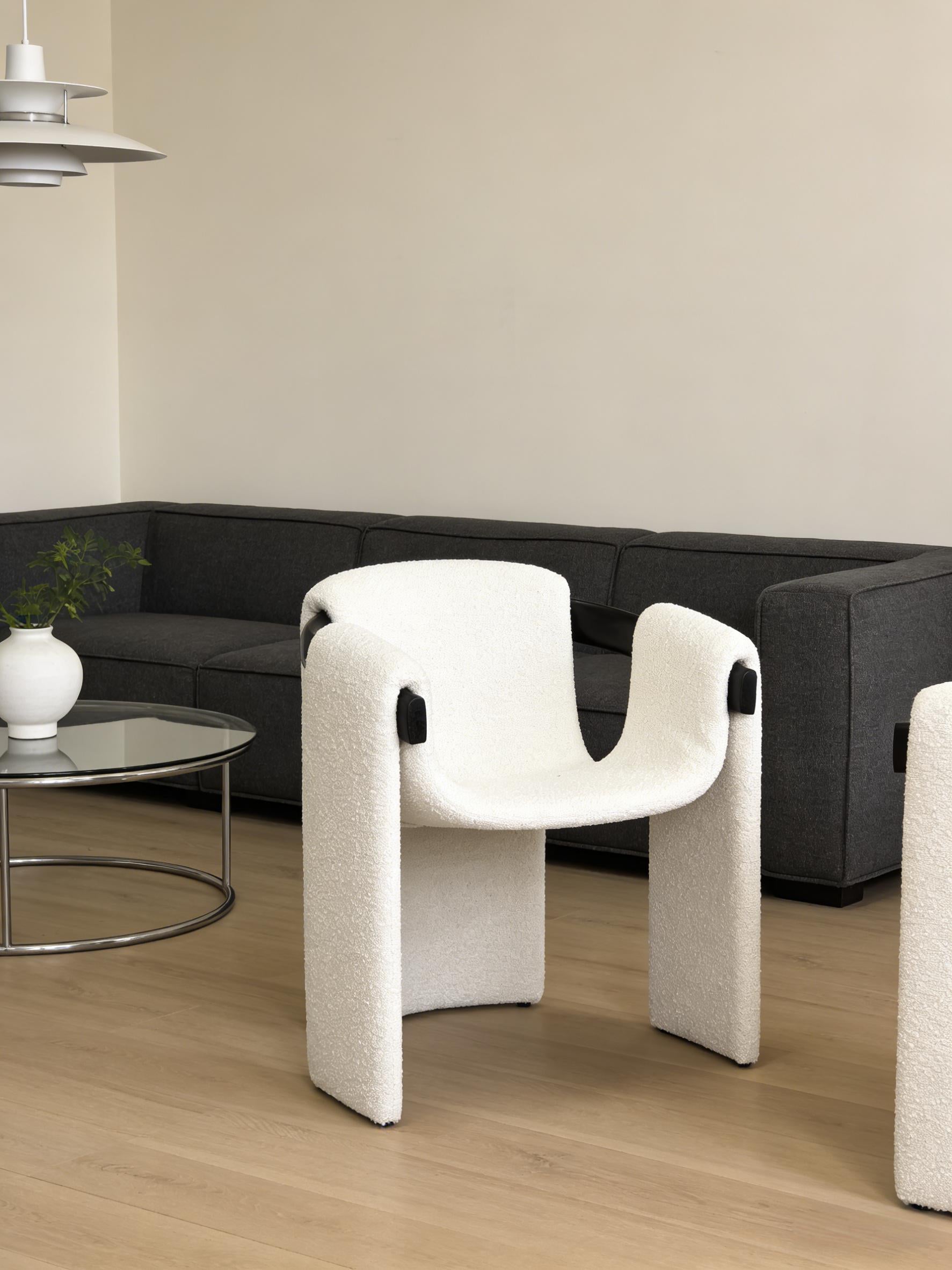 Sari Dining Chair | Vintara Design – Sculptural Bouclé Armchair