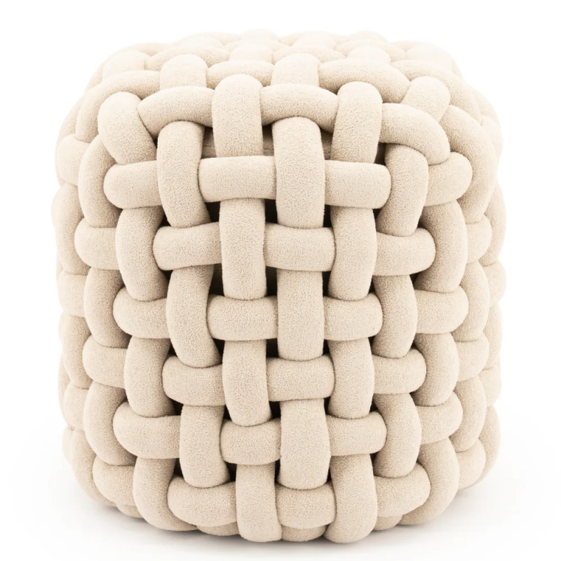 Chunky Woven Stool by Vintara Design