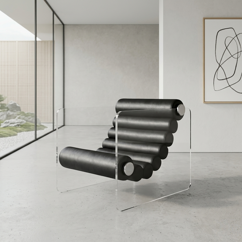Lenci Hyaline Chair - Elegant Mid-Century Modern Lounge Seating