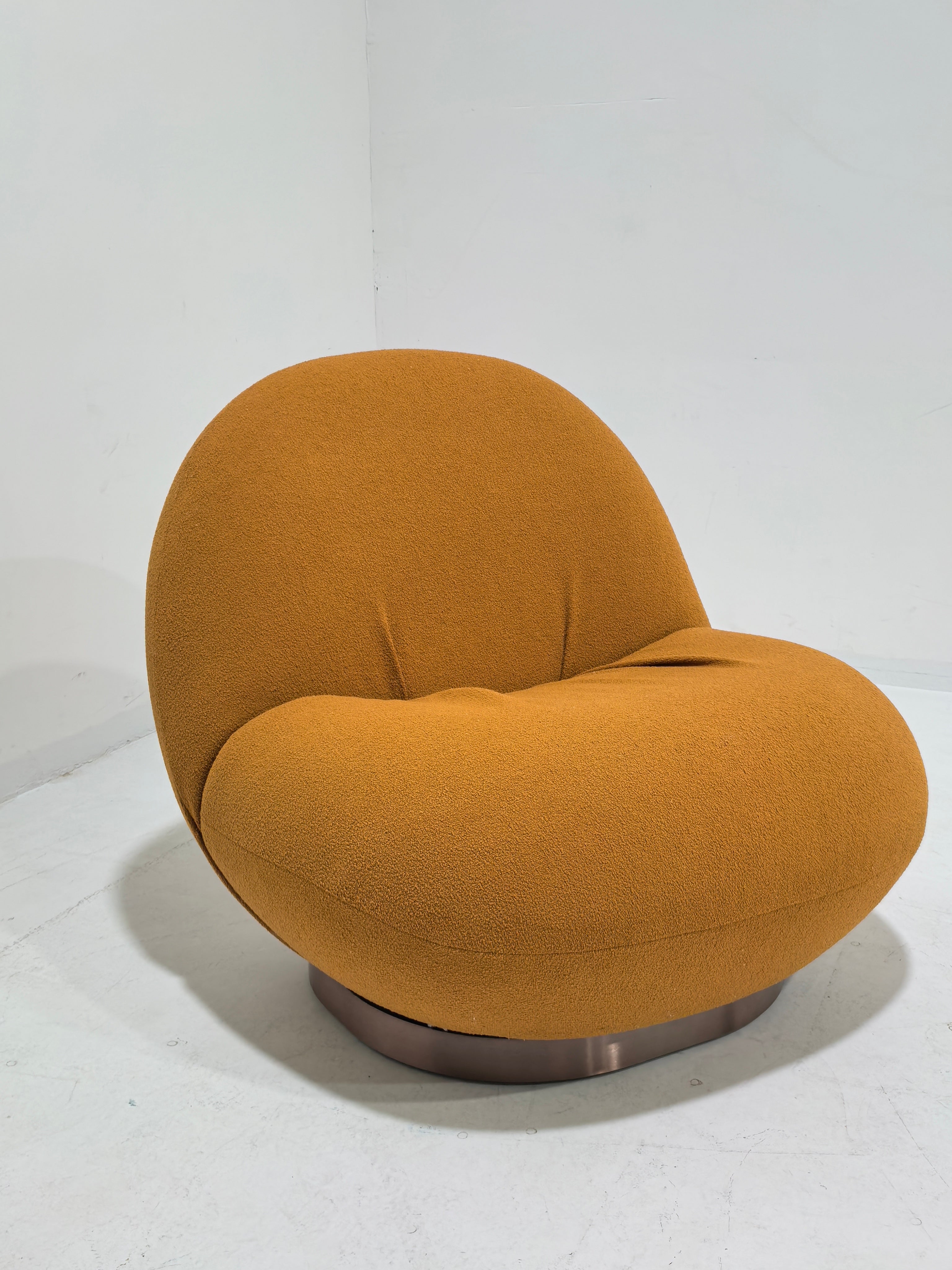 Bling Bling White Lounge Chair swivel base by Vintara Design