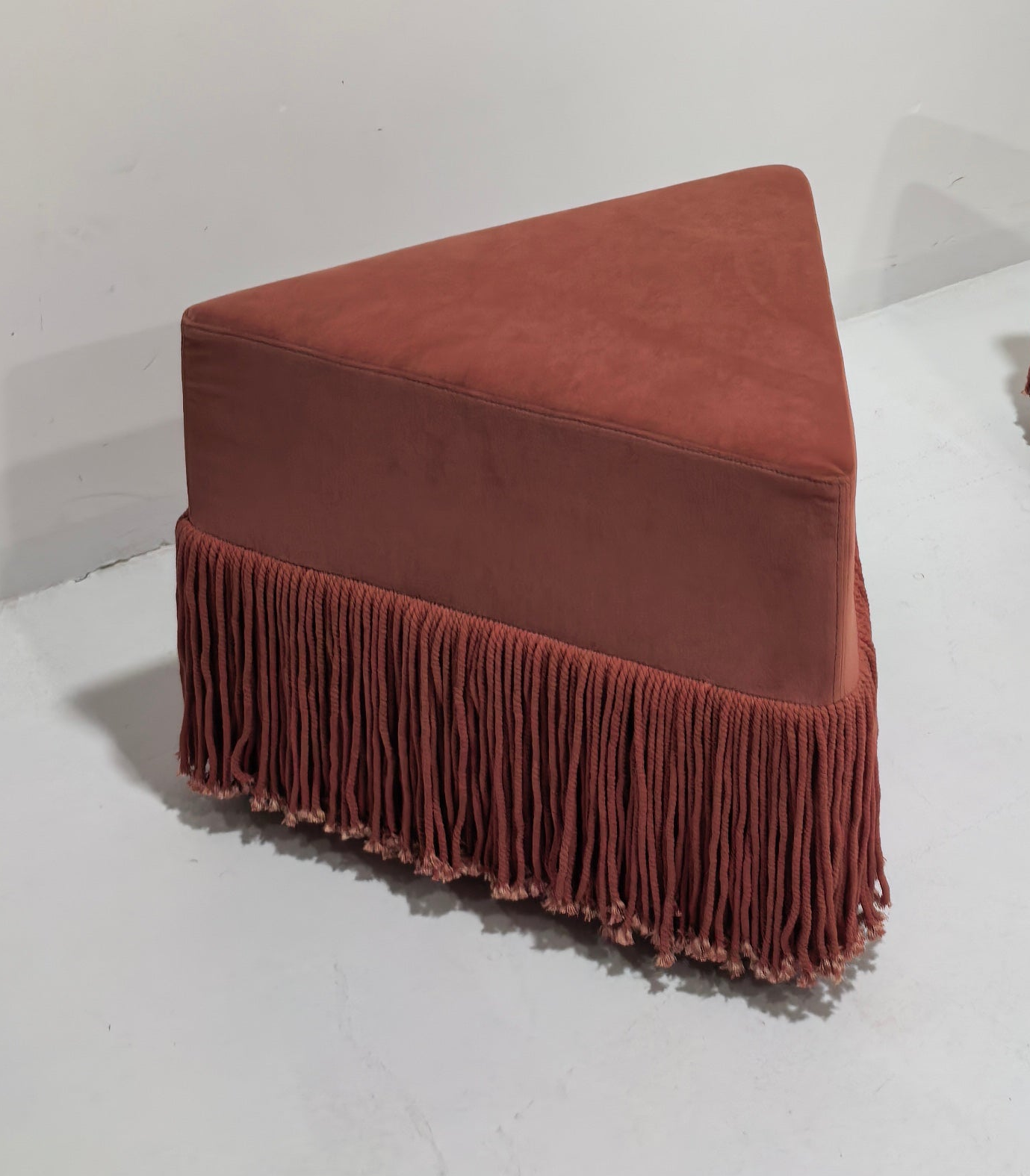 Allard Ottoman - Luxe Trillion Cut Velvet & Fringe