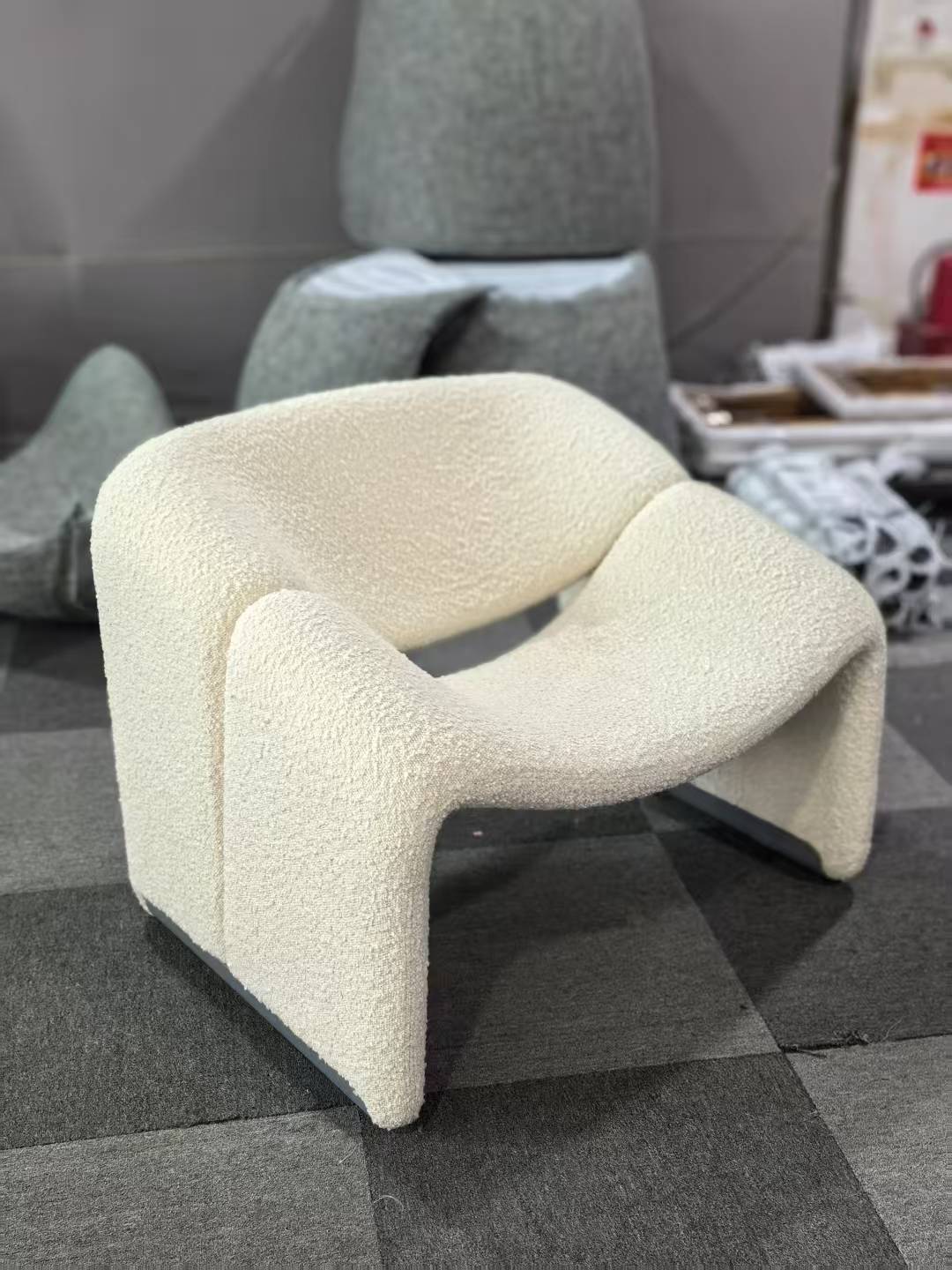 Pair of Pierre Paulin F580 1st Edition Groovy Chairs in Pierre Frey Fabric - Artifort