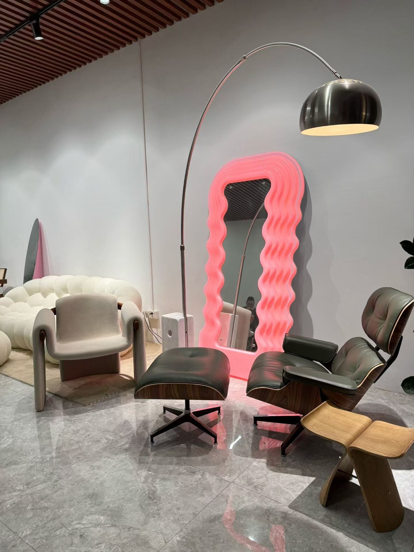 Lomas Leather Lounge Chair with Ottoman