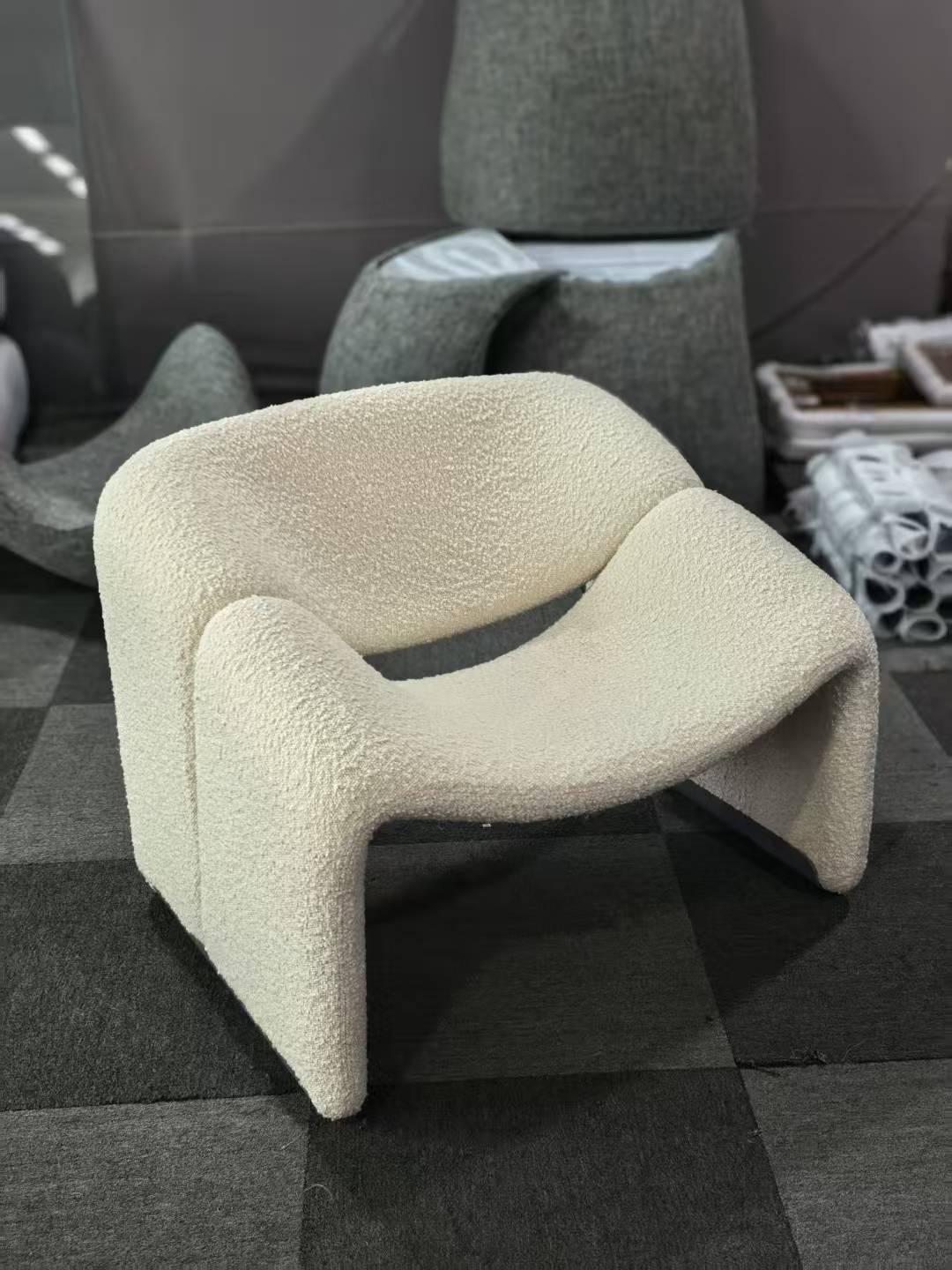 Pair of Pierre Paulin F580 1st Edition Groovy Chairs in Pierre Frey Fabric - Artifort