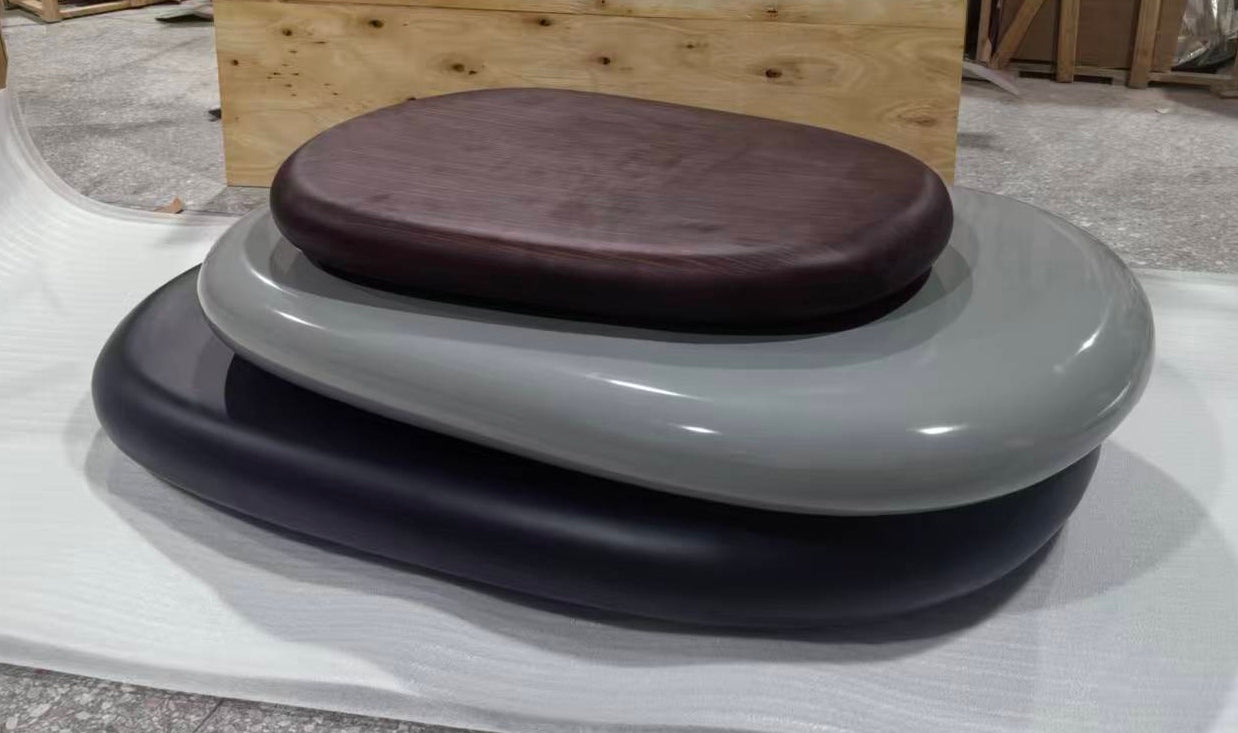 Galet Cocktail Table - Organic Pebble Rotating Lounge