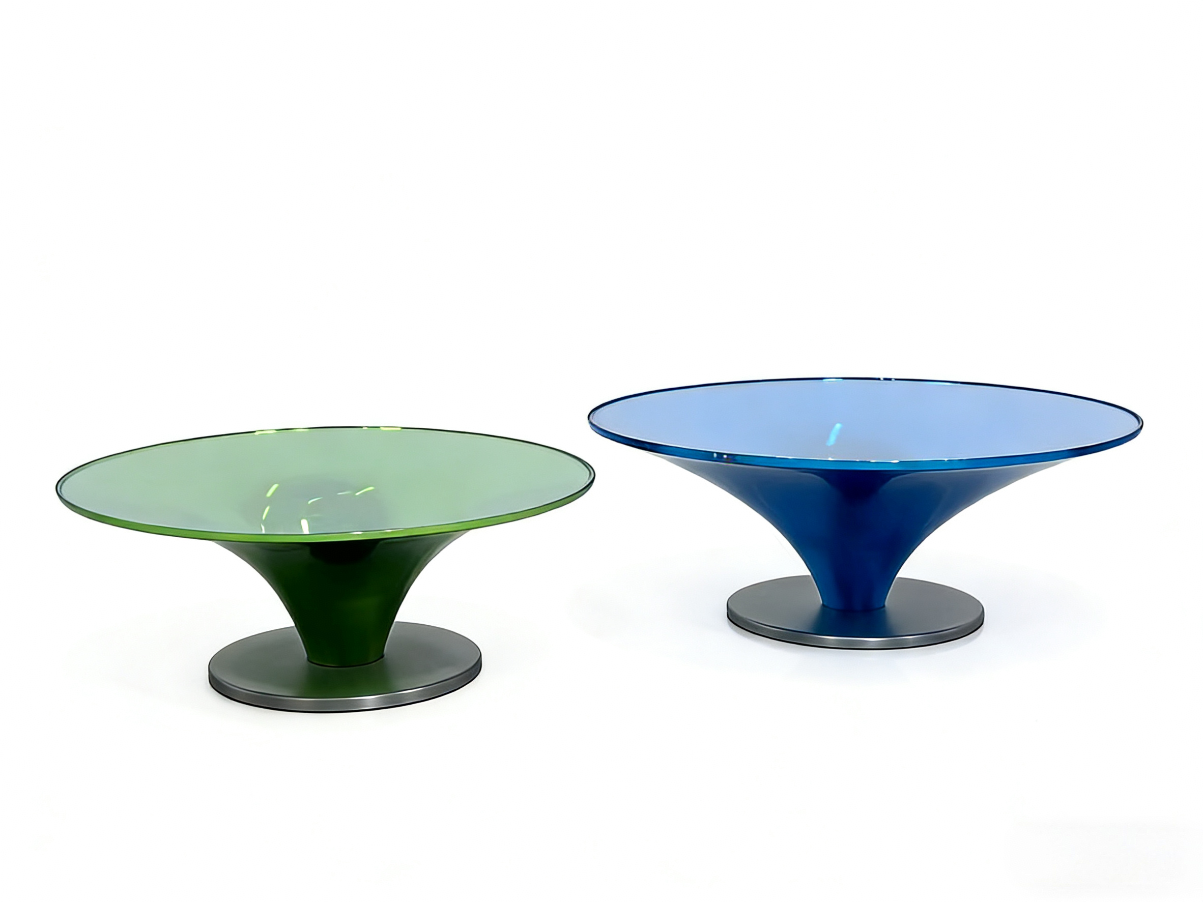 Aluminum & Glass Modern Ovni Up Table | Vintara Design