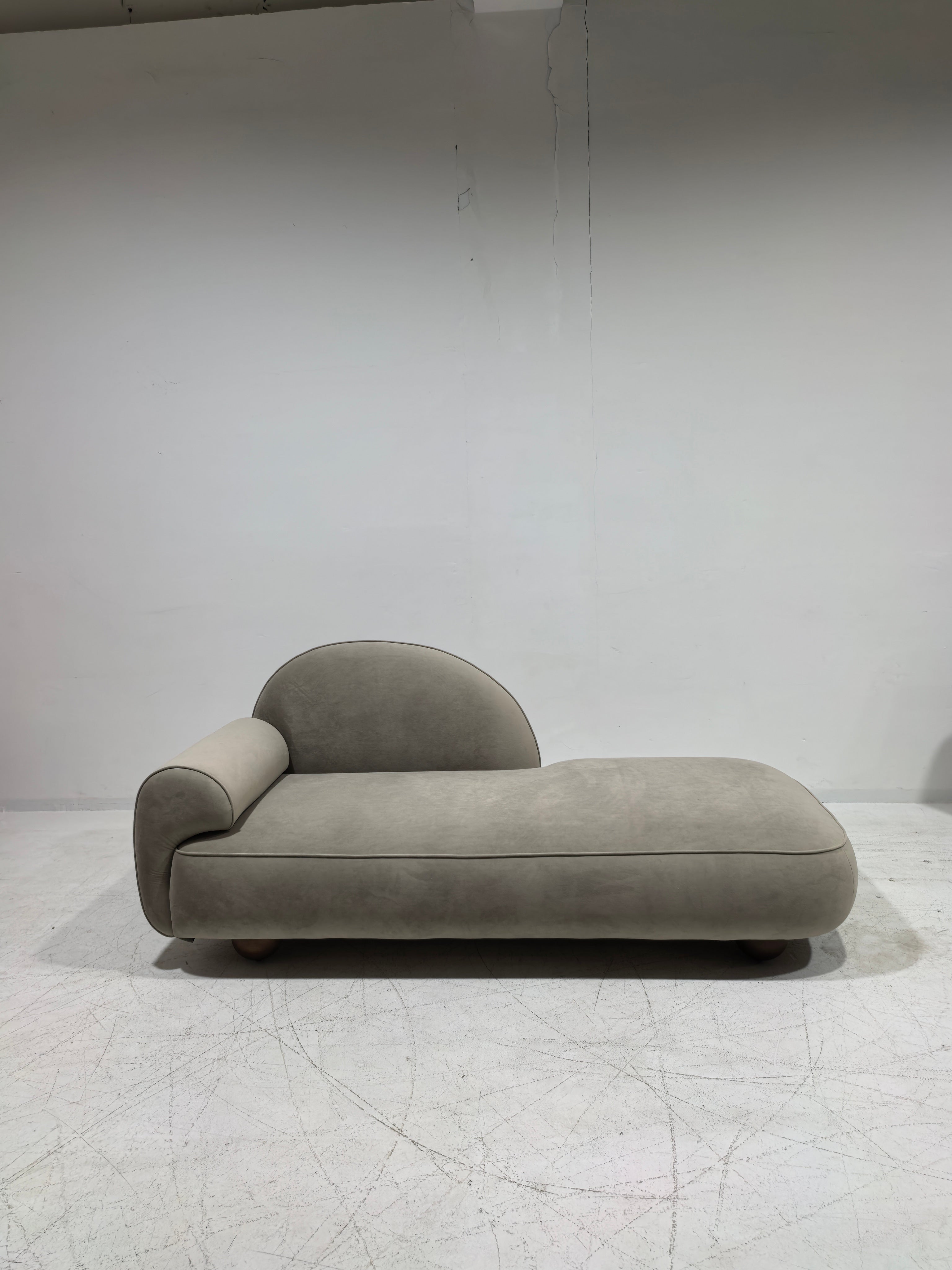 High elastic sponge flannelette recliner CYPRESS CHAISE LOUNGE