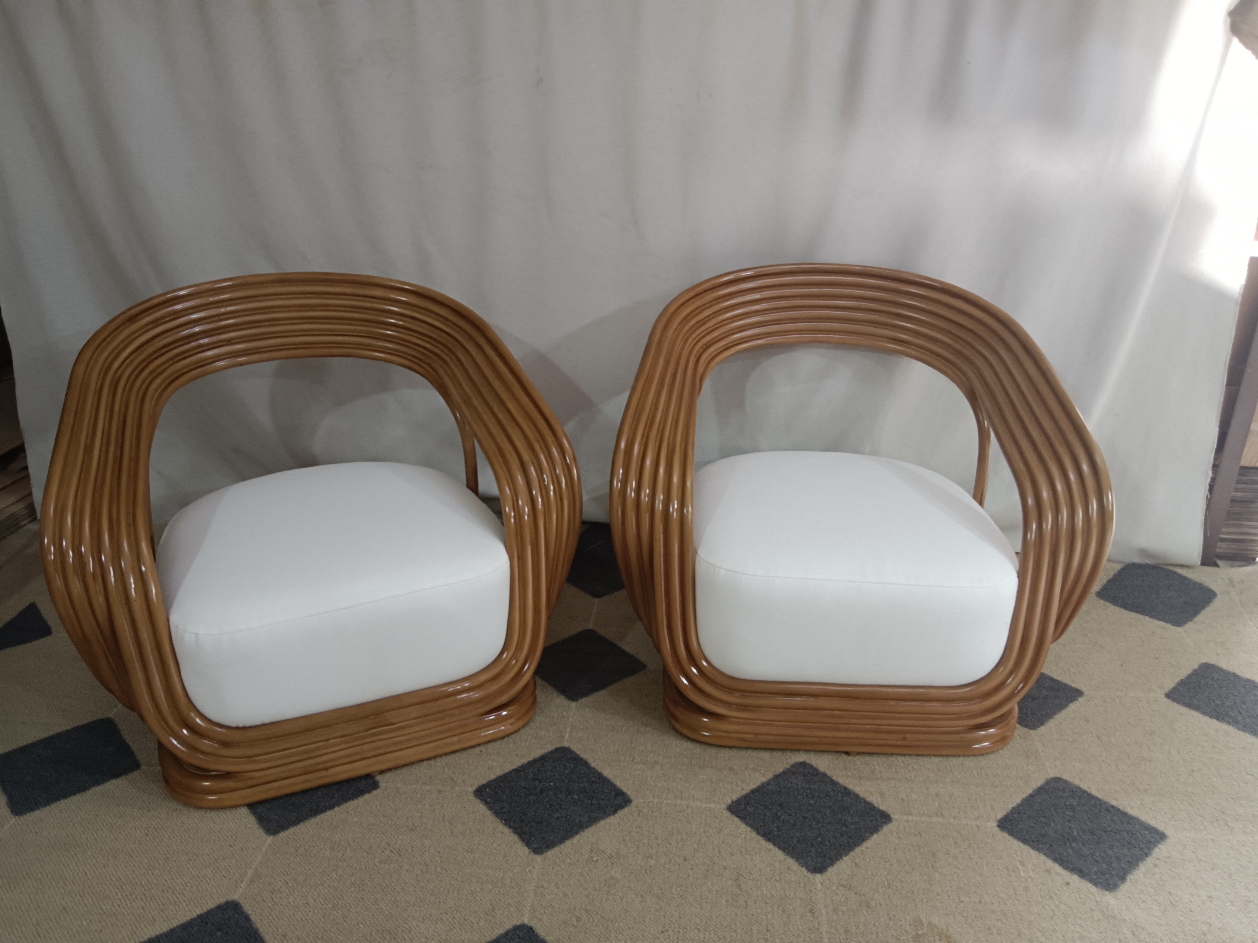 Cane Lounge Eva Chair - Contemporary Cane Arm Accent Chair Rattan Armchair