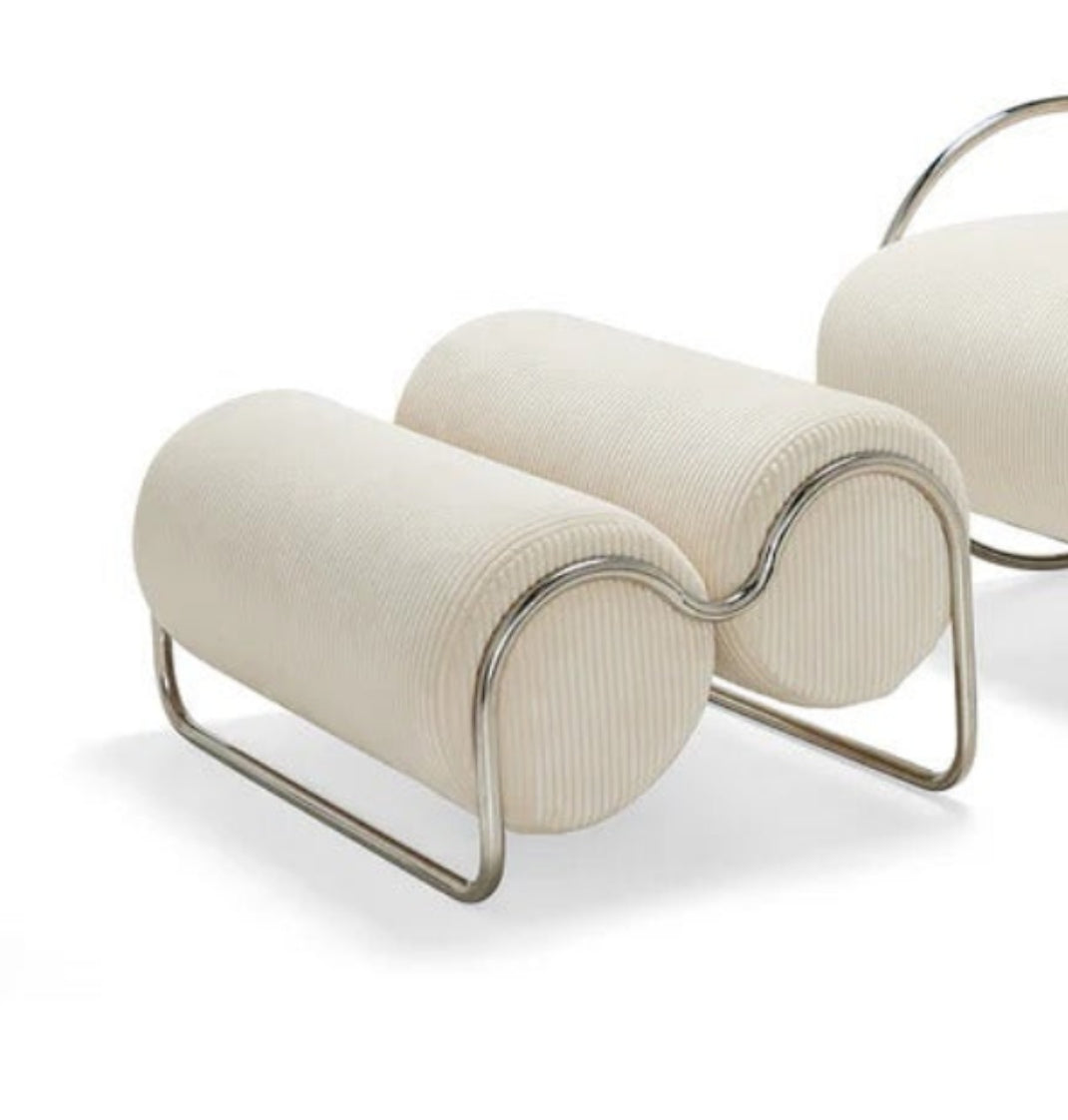 Chromeo Armchair with footrest