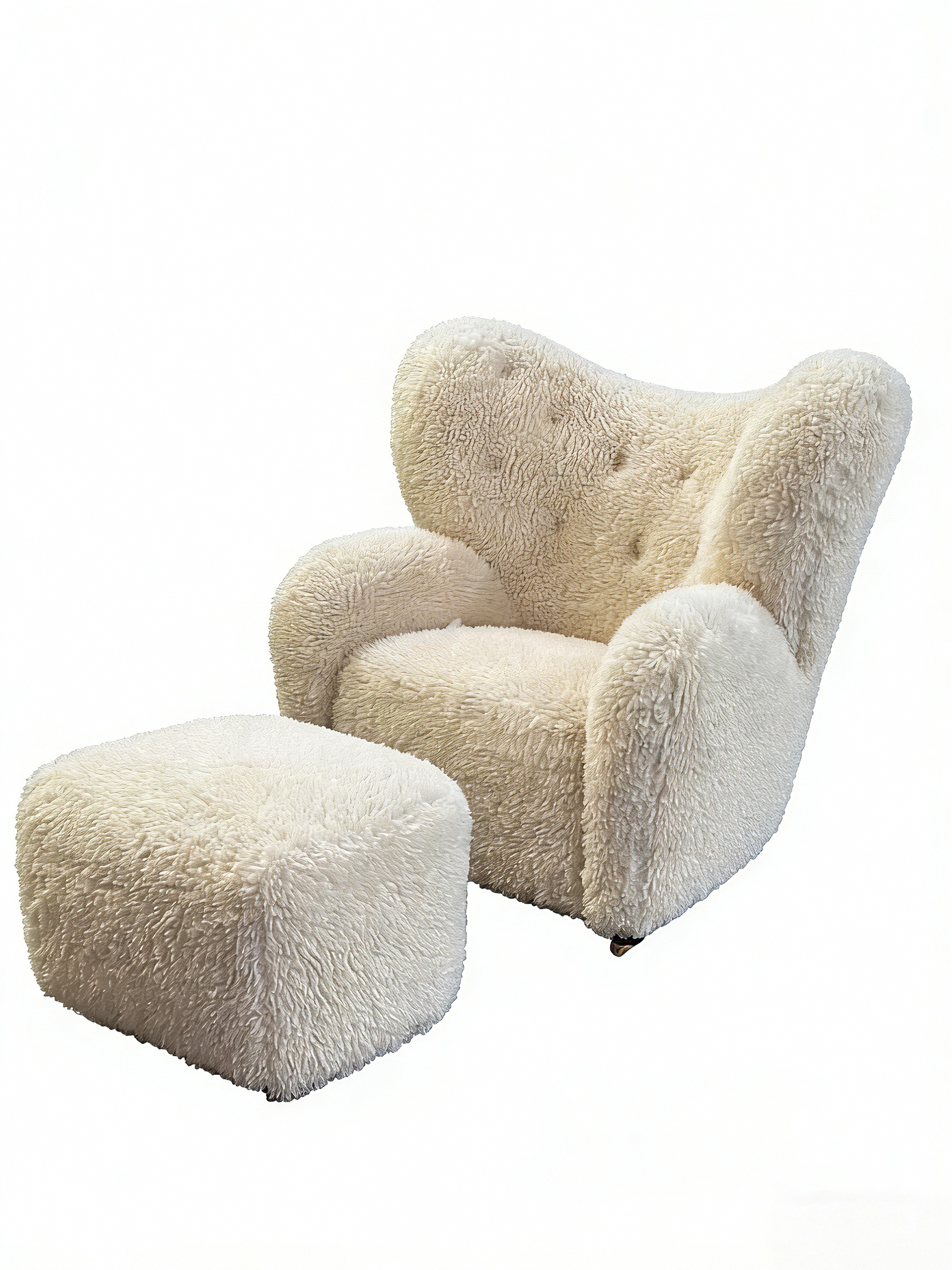 Flemming Lassen Tired Man Chair in Sheepskin