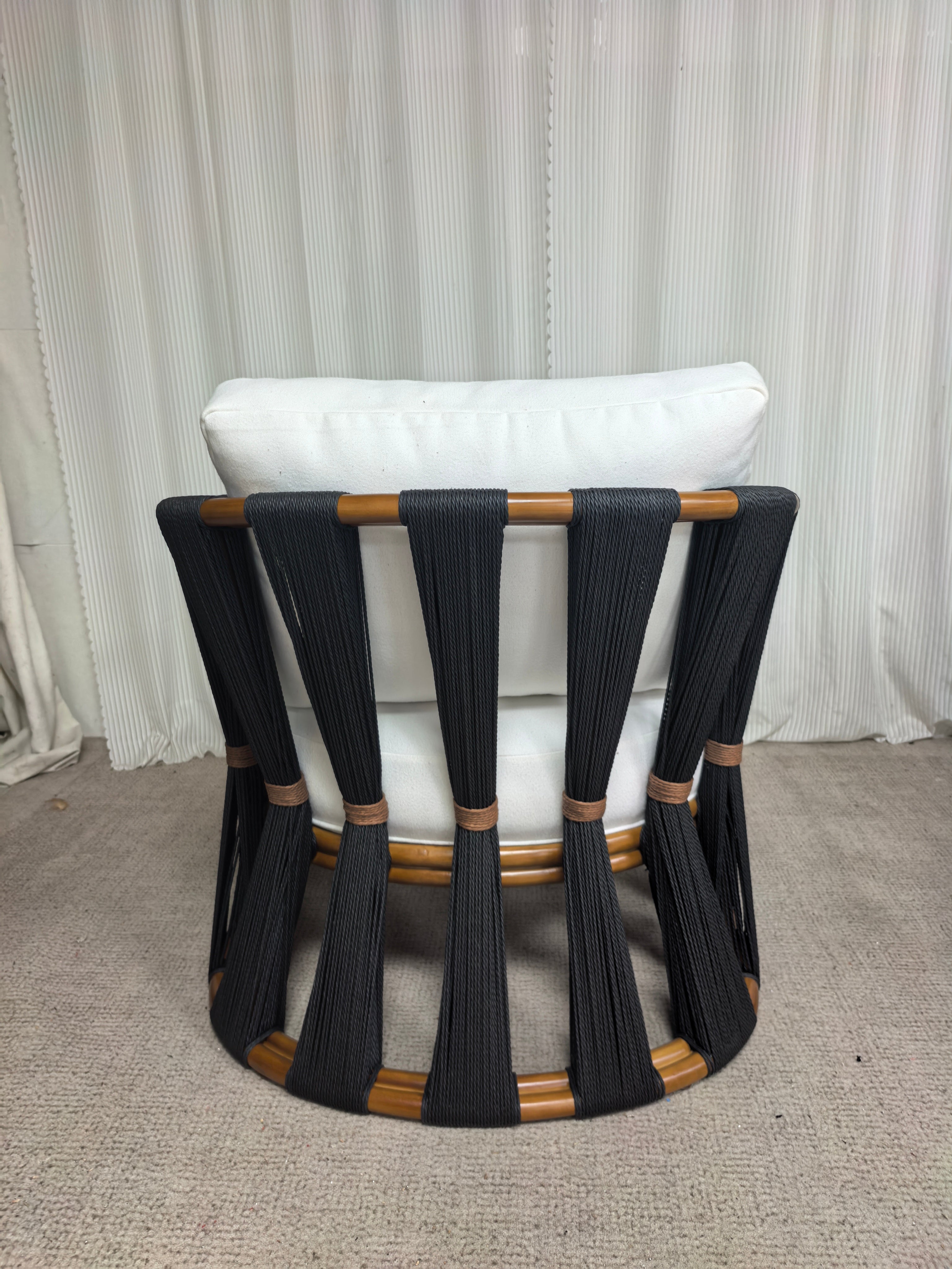 Strings Attached Lounge Chair - Coastal Rattan & Abaca Rope