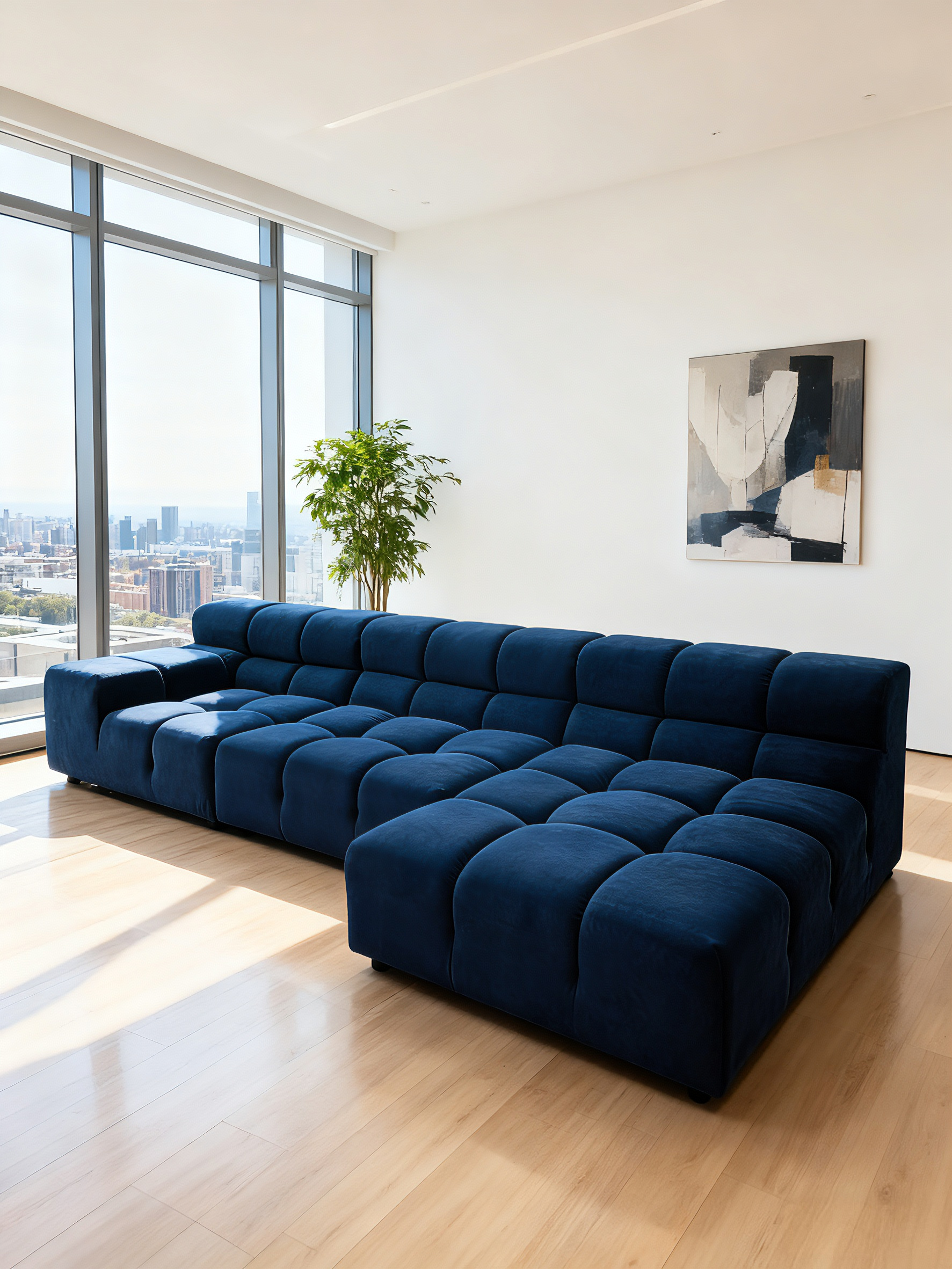 Right Chaise Tufted Small Sectional Sofa