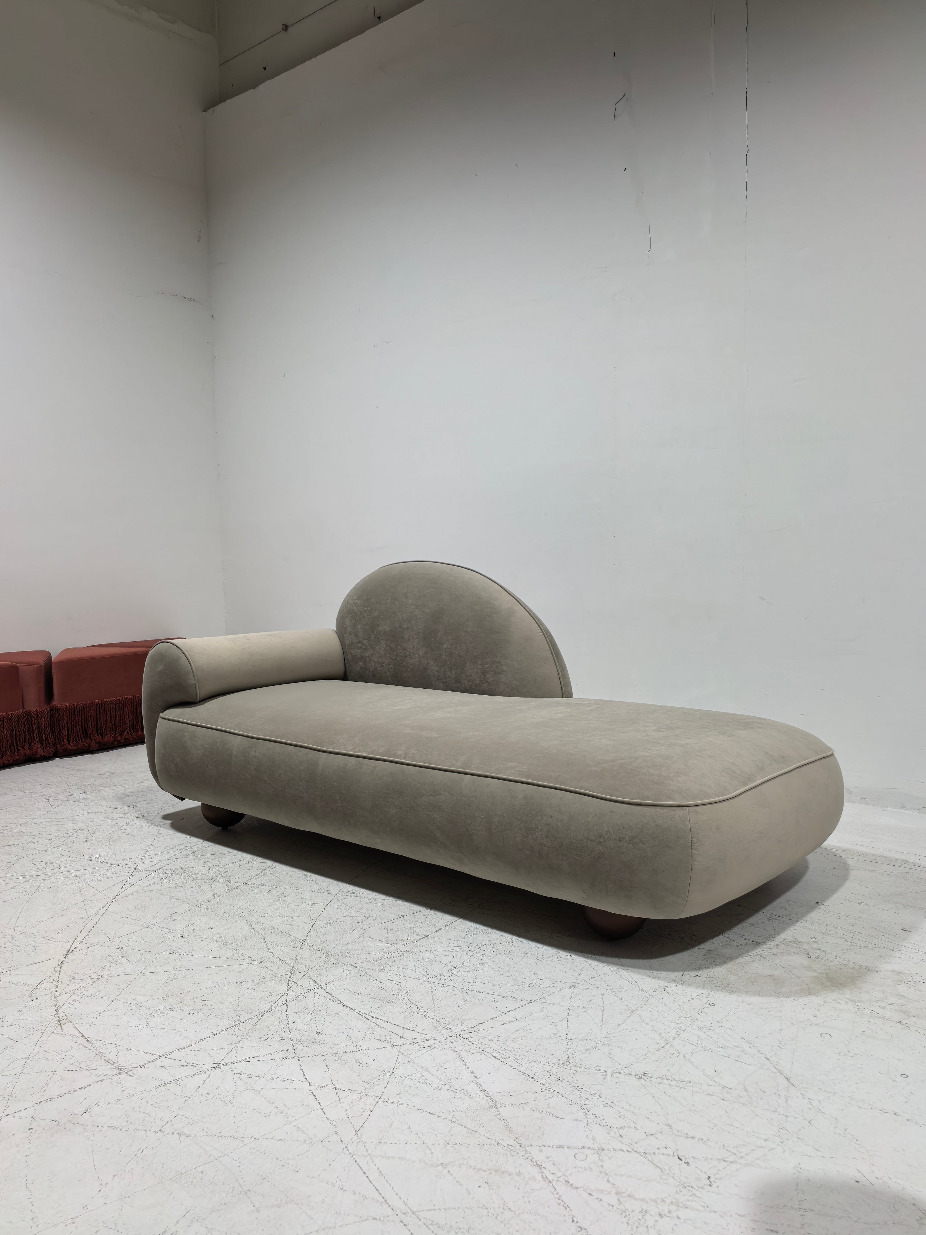 High elastic sponge flannelette recliner CYPRESS CHAISE LOUNGE