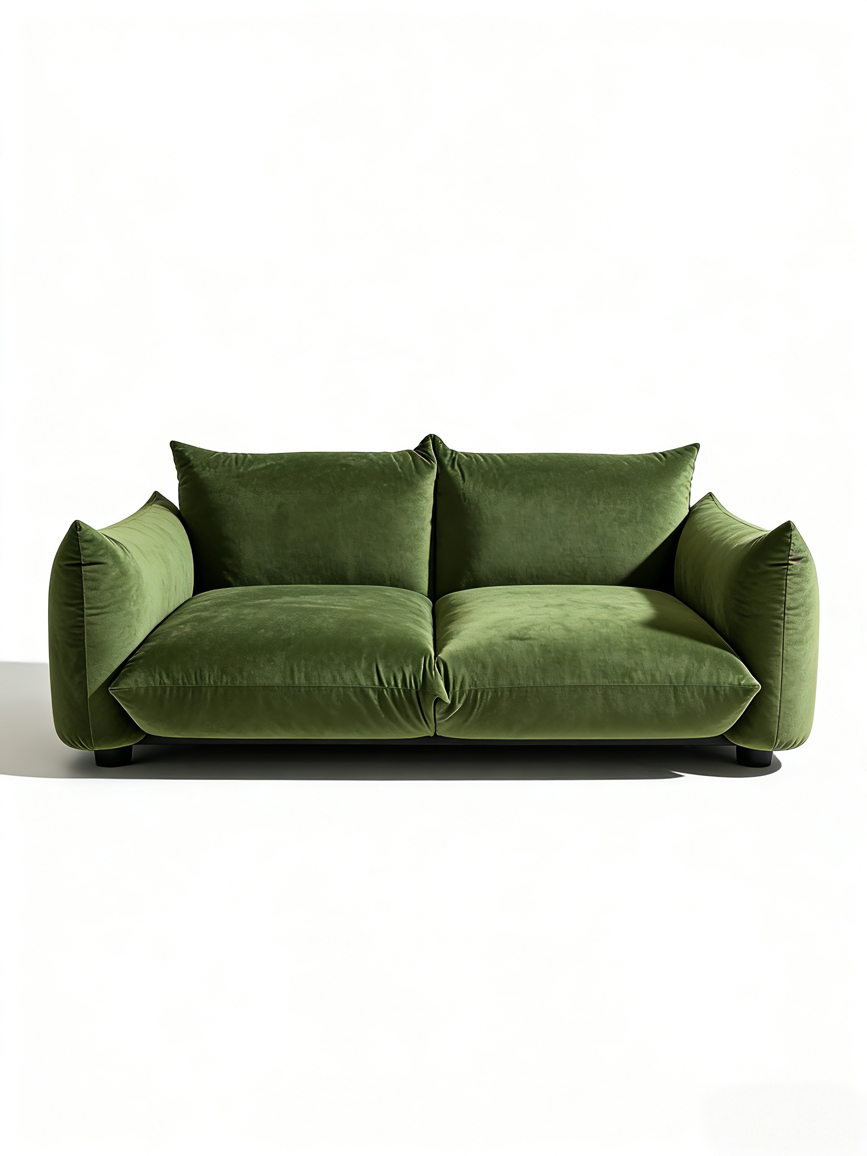 Spice Velvet Marenco Two-Seater Sofa - Modern Contemporary Couch