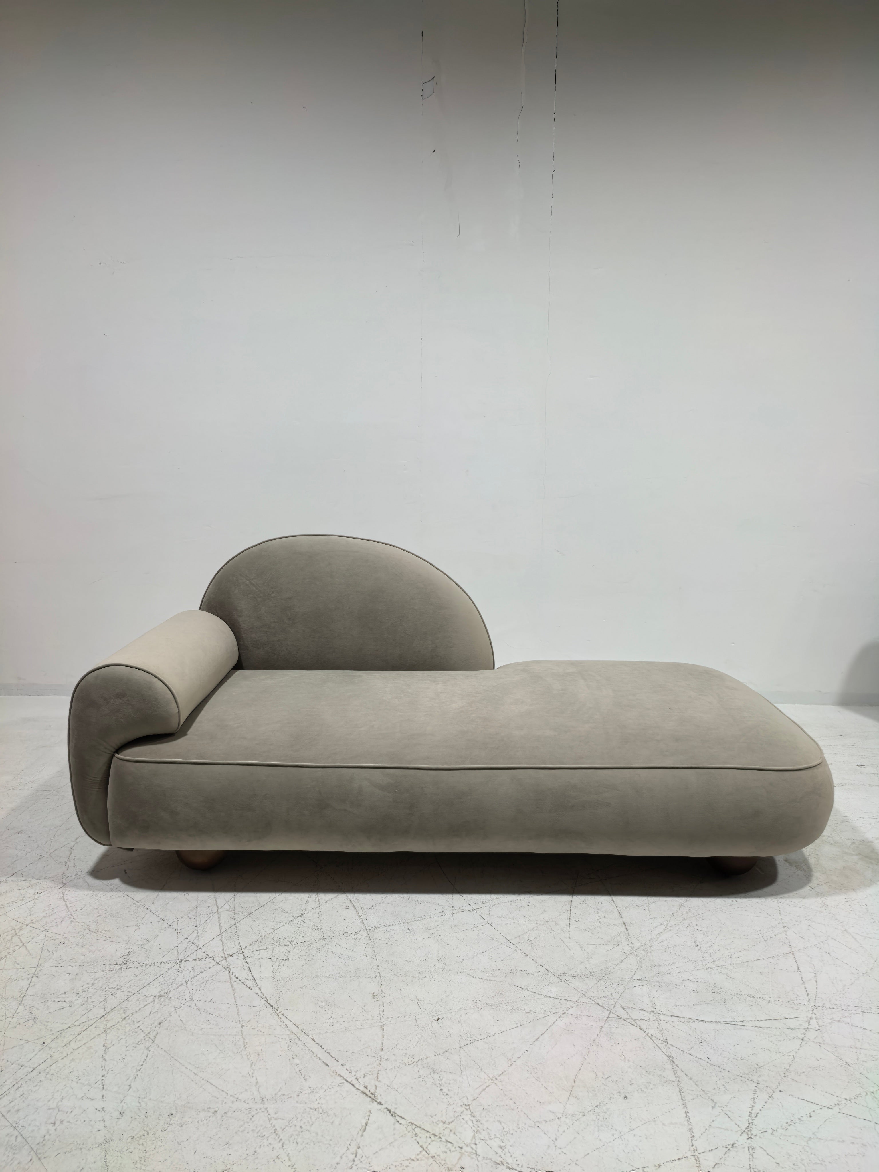 High elastic sponge flannelette recliner CYPRESS CHAISE LOUNGE