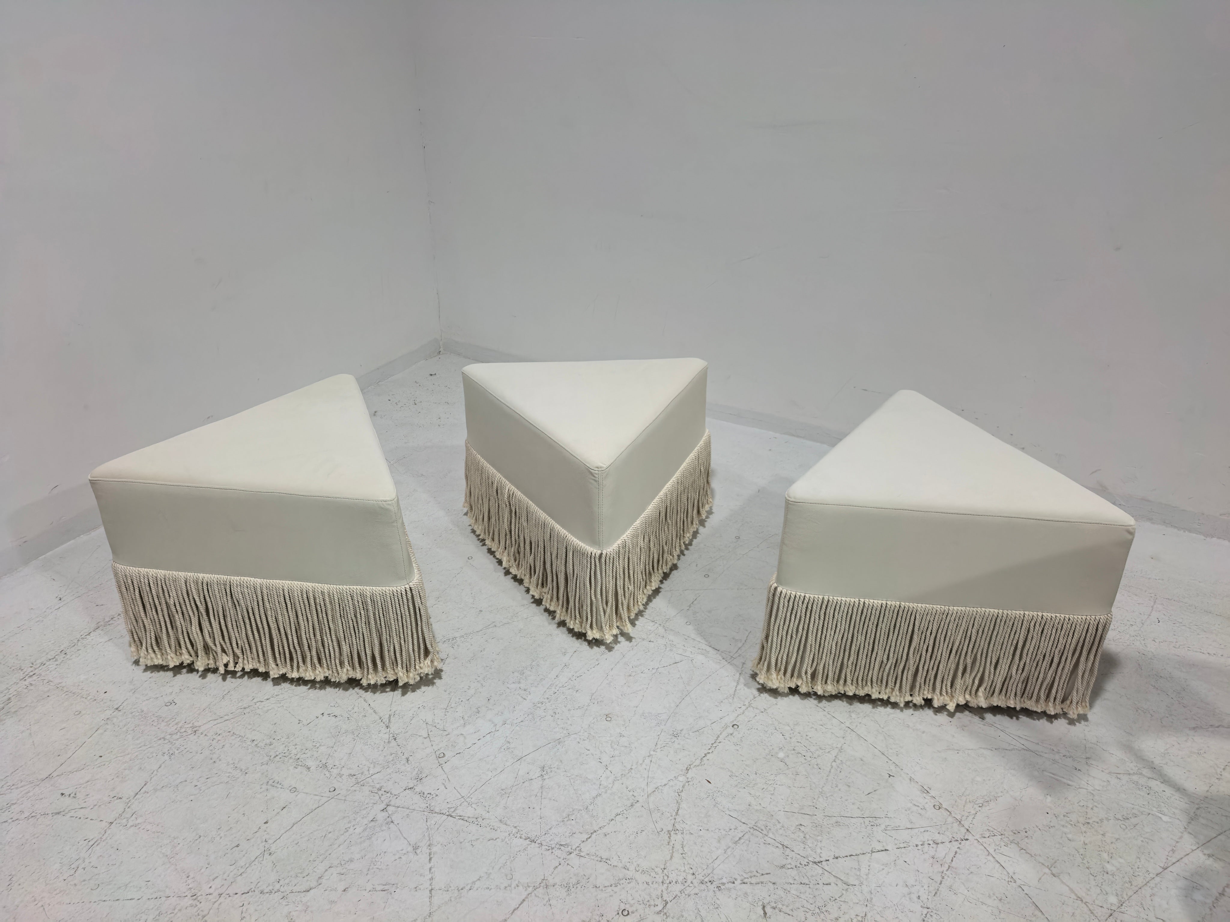 Allard Ottoman - Luxe Trillion Cut Velvet & Fringe