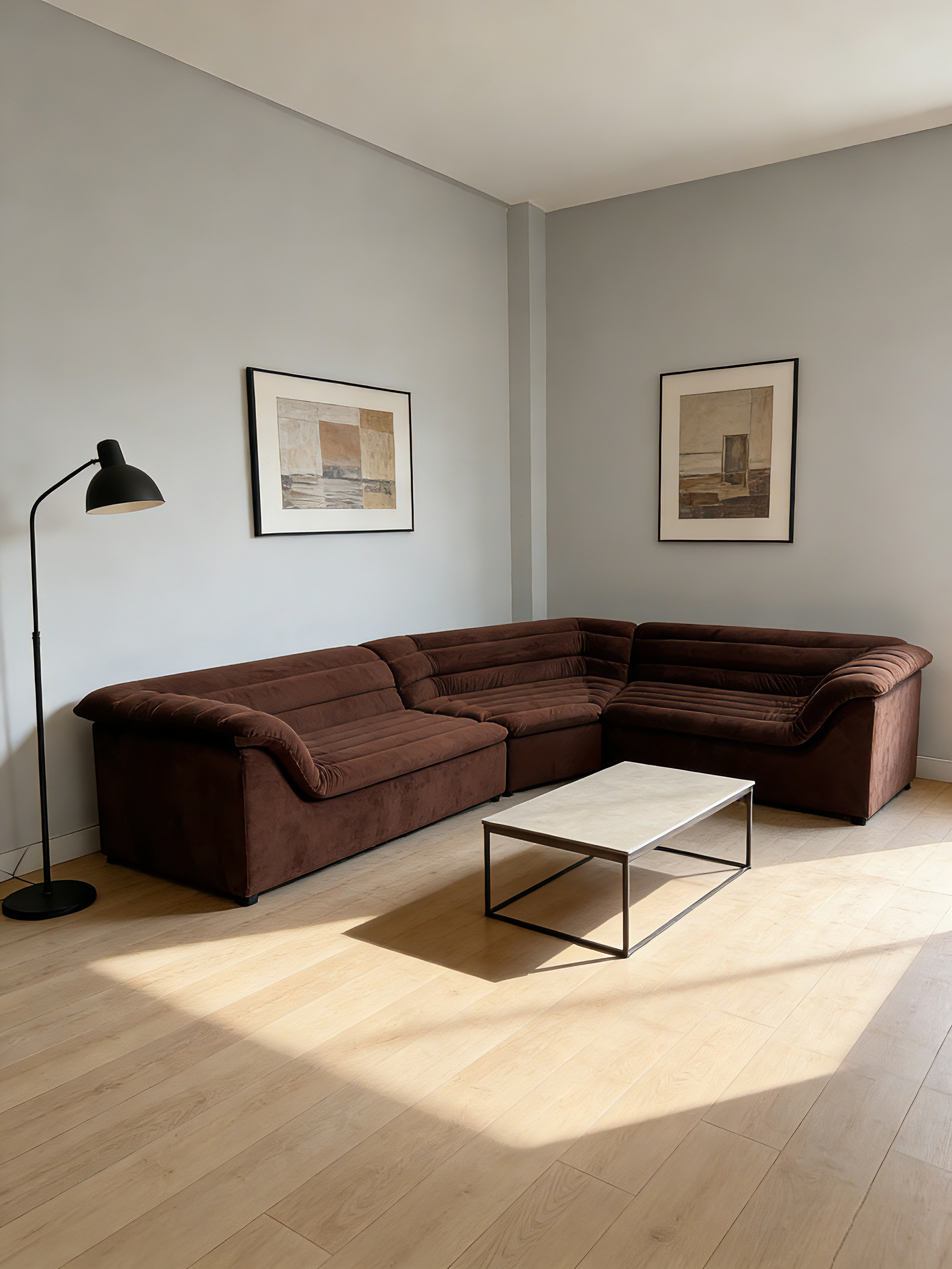 Float Sectional sofa curved