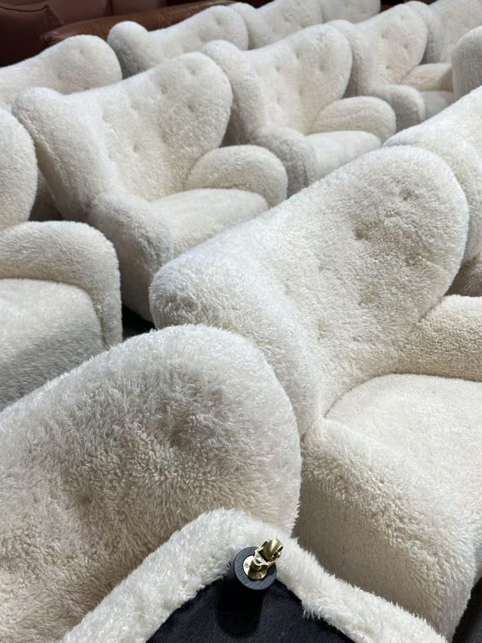 Flemming Lassen Tired Man Chair in Sheepskin