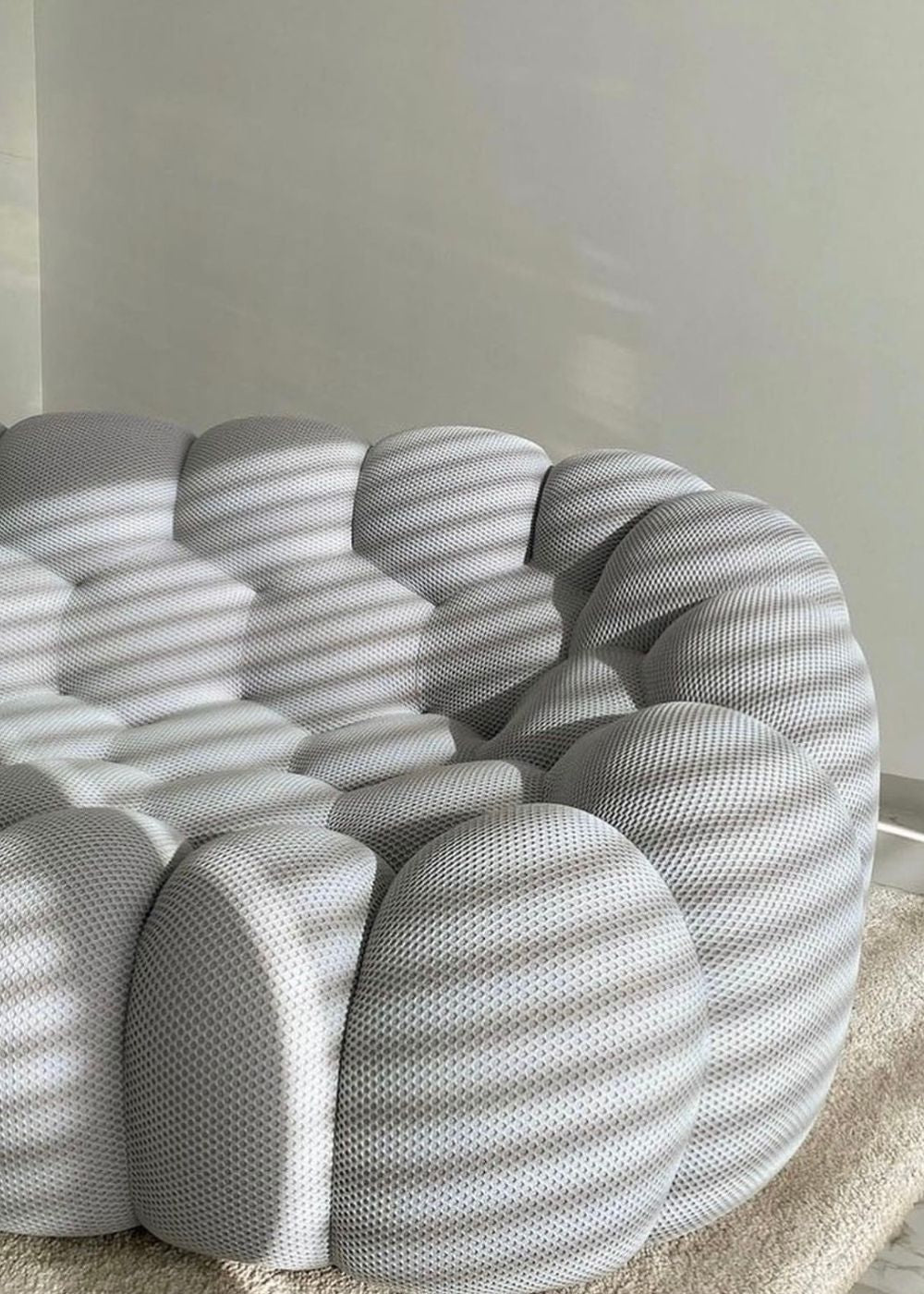 Sleek bubble sofa couch, combining comfort with groundbreaking design.