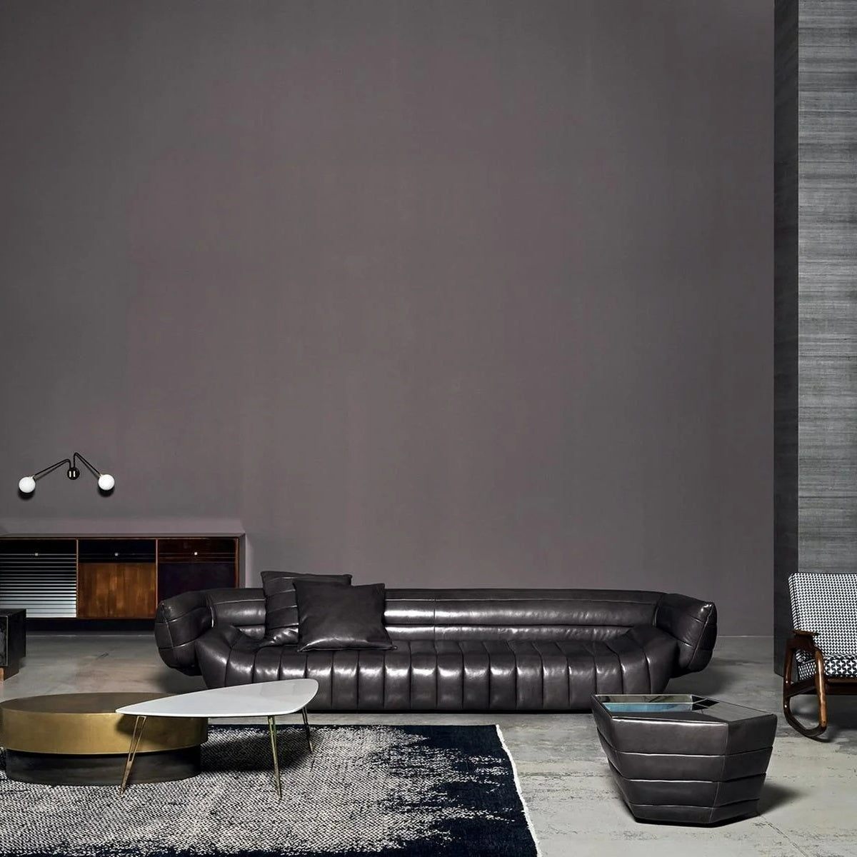 Tactile Leather Sofa by Baxter: Luxury Redefined in Modern Design.